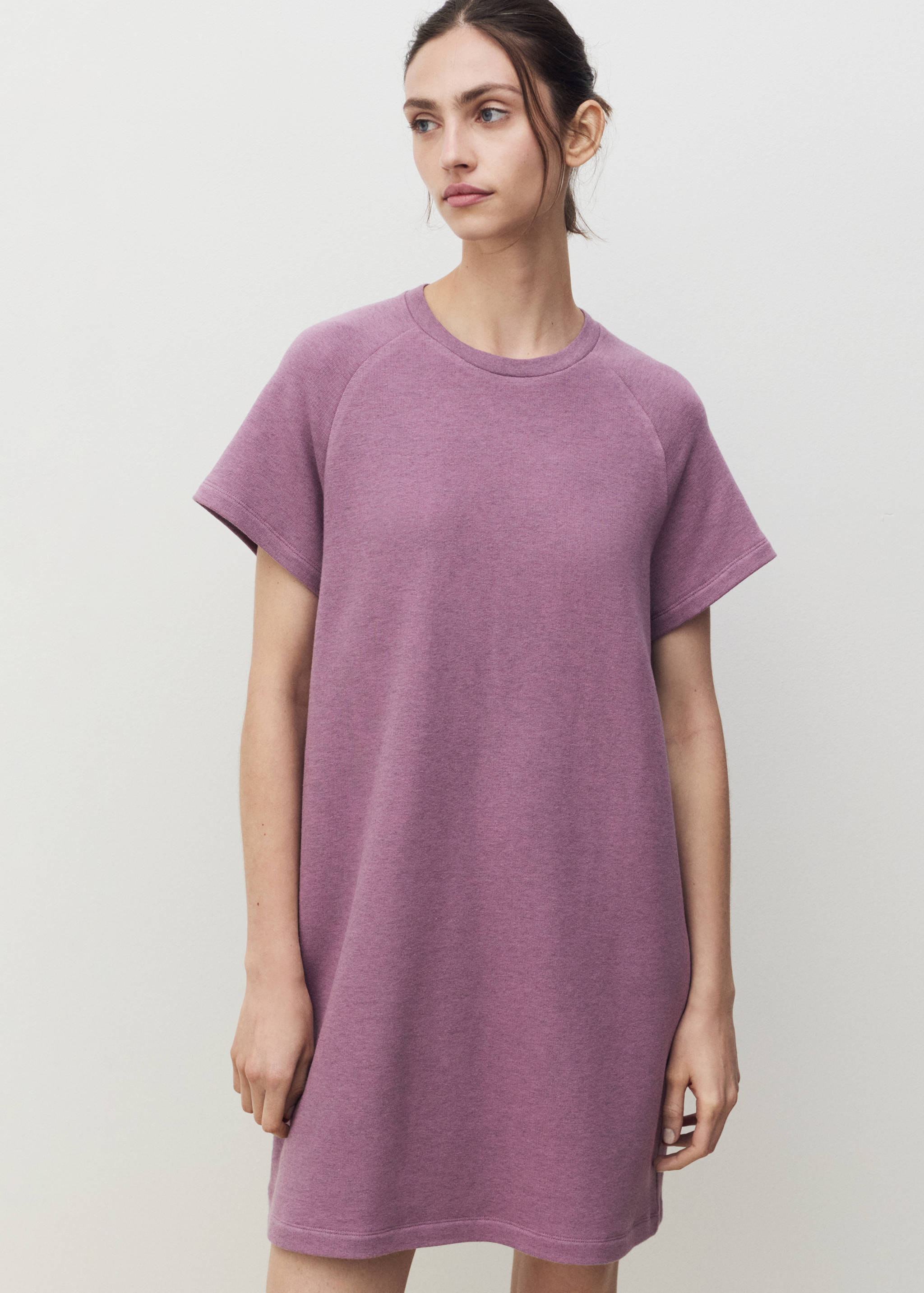 杂色绒布棉质睡袍 - null