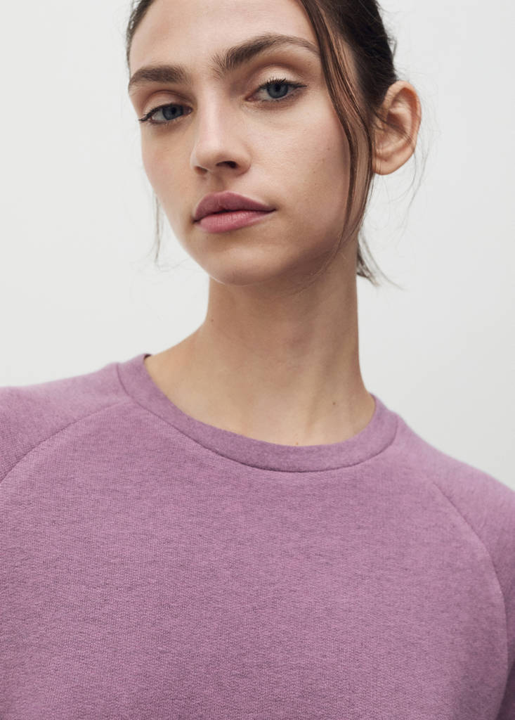 Heather fleece cotton nightgown — Plum