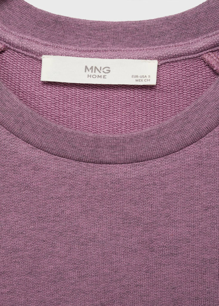 Heather fleece cotton nightgown — Plum