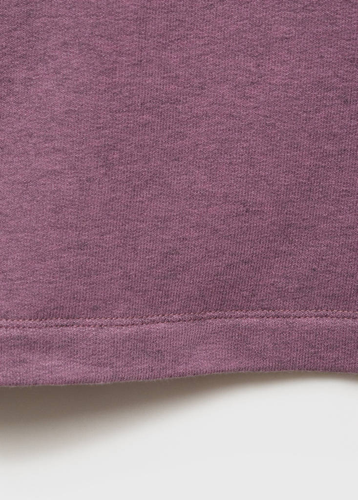 Heather fleece cotton nightgown — Plum