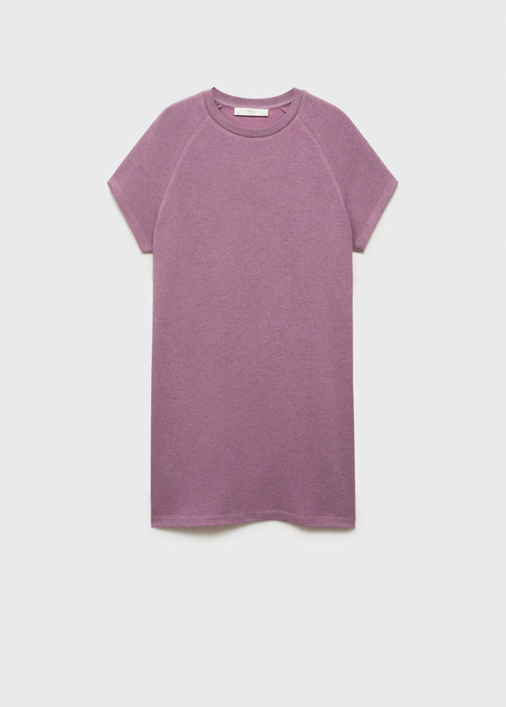 Heather fleece cotton nightgown — Plum