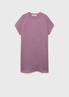 Heather fleece cotton nightgown — Plum 12