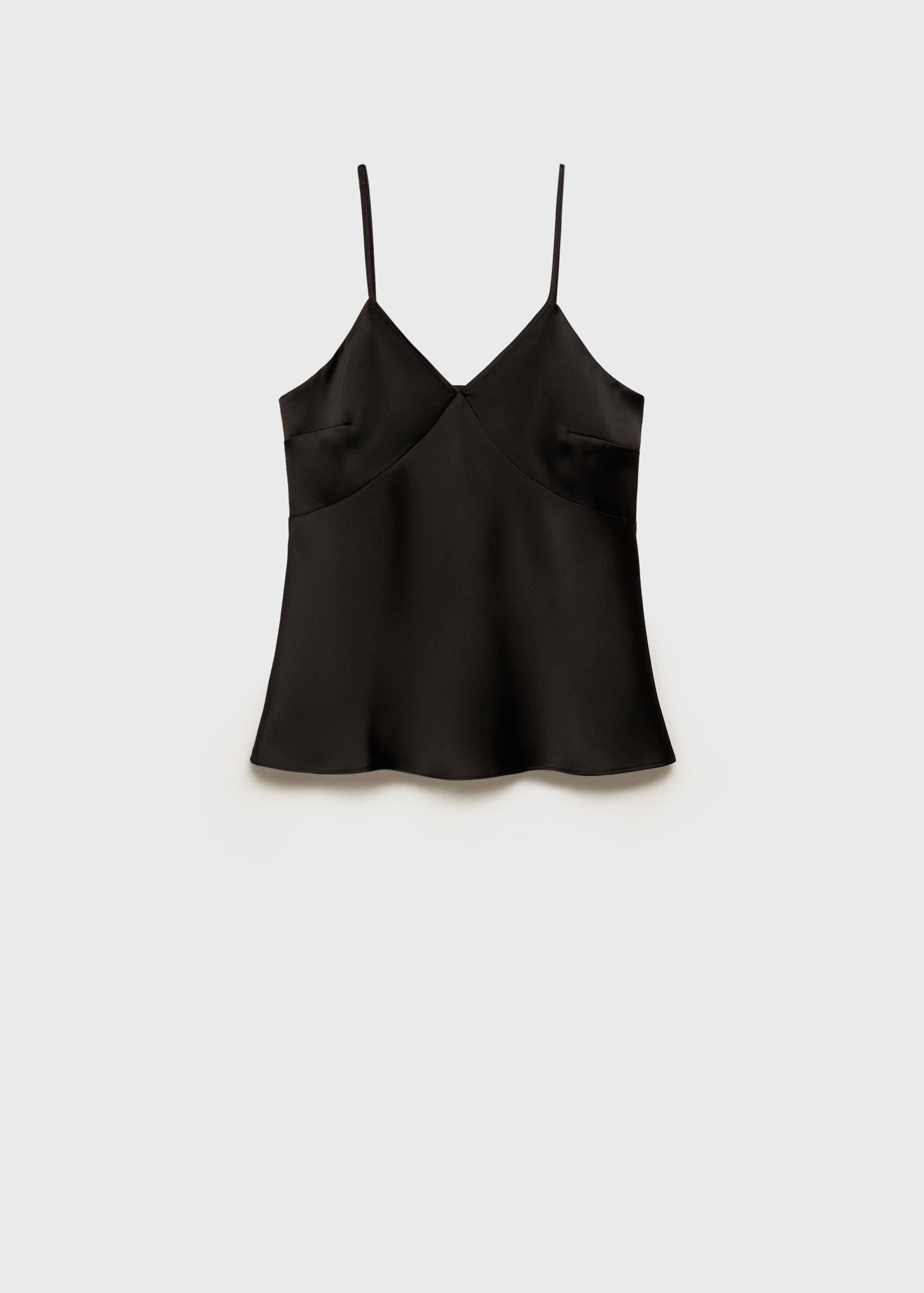 Top satinado cuello pico - Artículo sin modelo