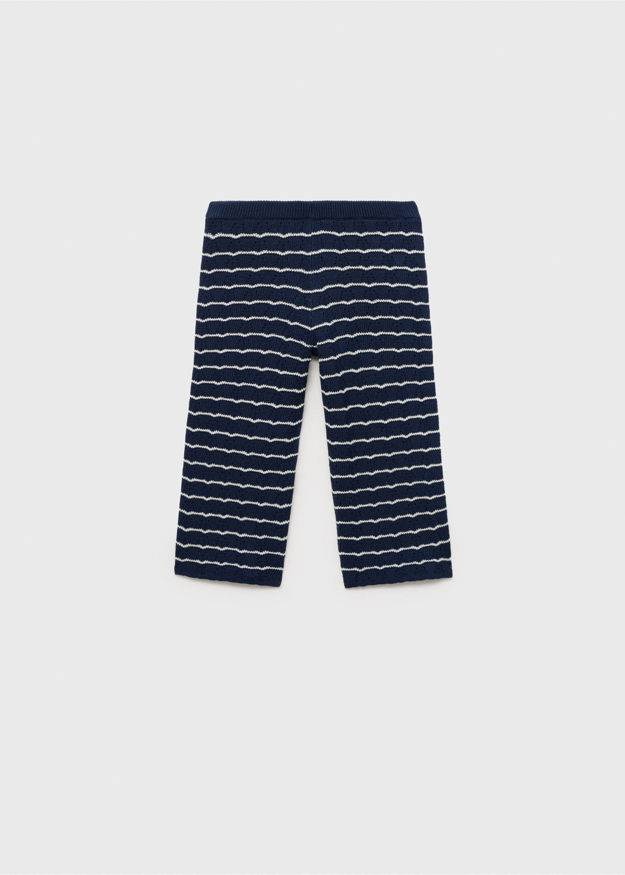 Knit pants with stripes - Reverse of the article, Dark Navy. Ref: 87096712-00.