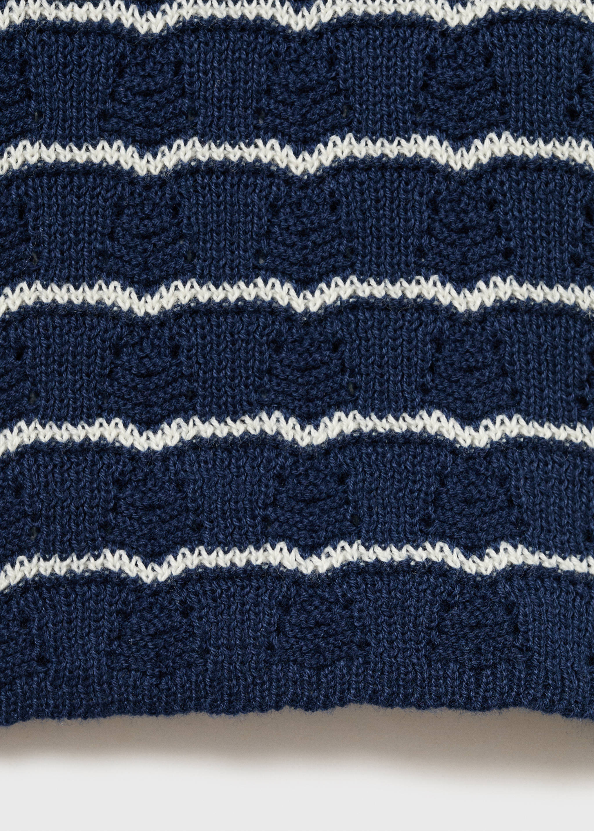 Knit pants with stripes - Details of the article 0, Dark Navy. Ref: 87096712-00.