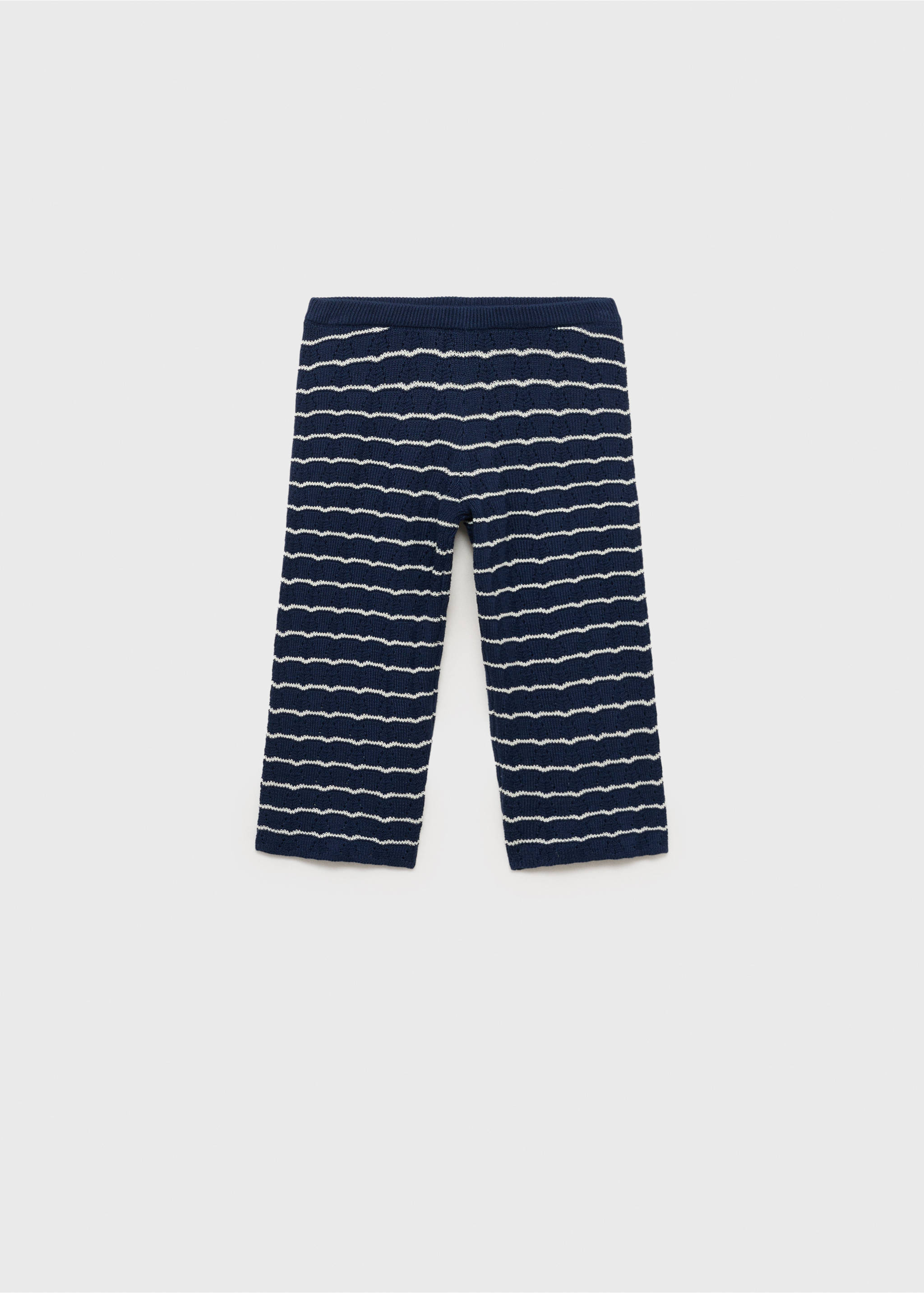 Knit pants with stripes - Article without model, Dark Navy. Ref: 87096712-00.