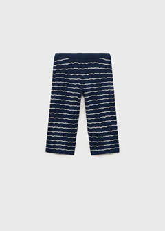 Striped openwork knit pants — Dark Navy 2