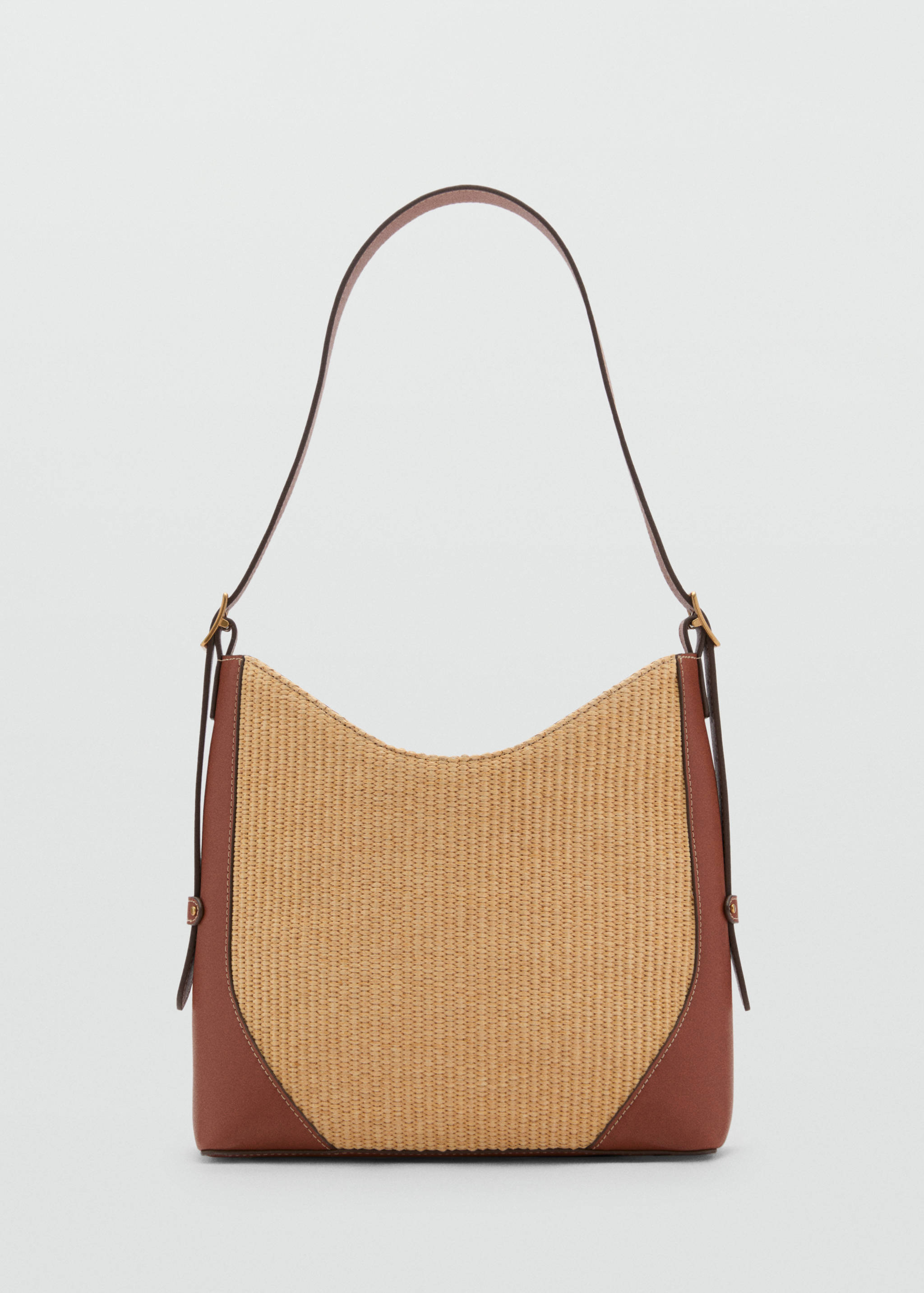 Raffia-effect shoulder bag - Article without model