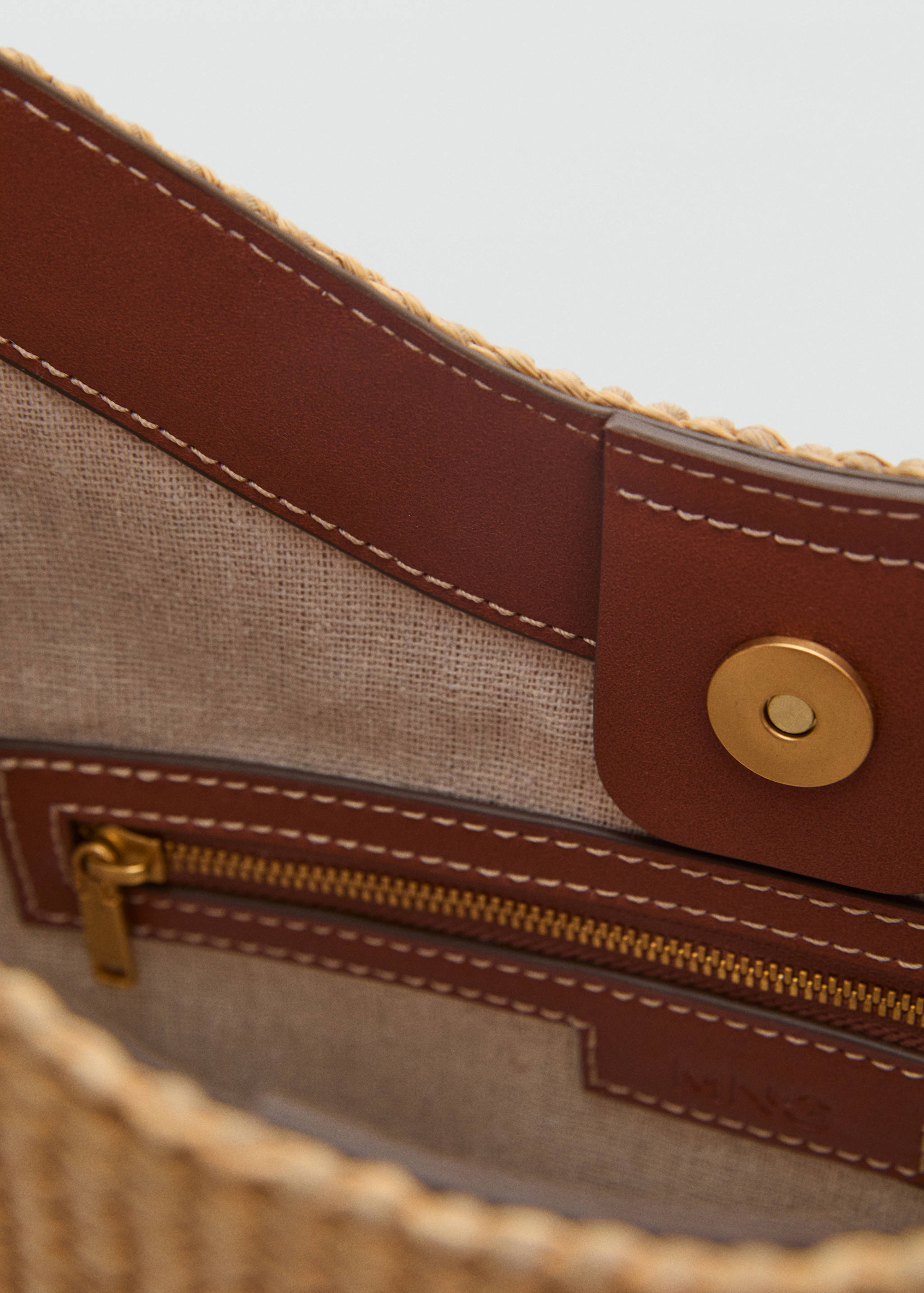 Raffia-effect shoulder bag - Details of the article 3