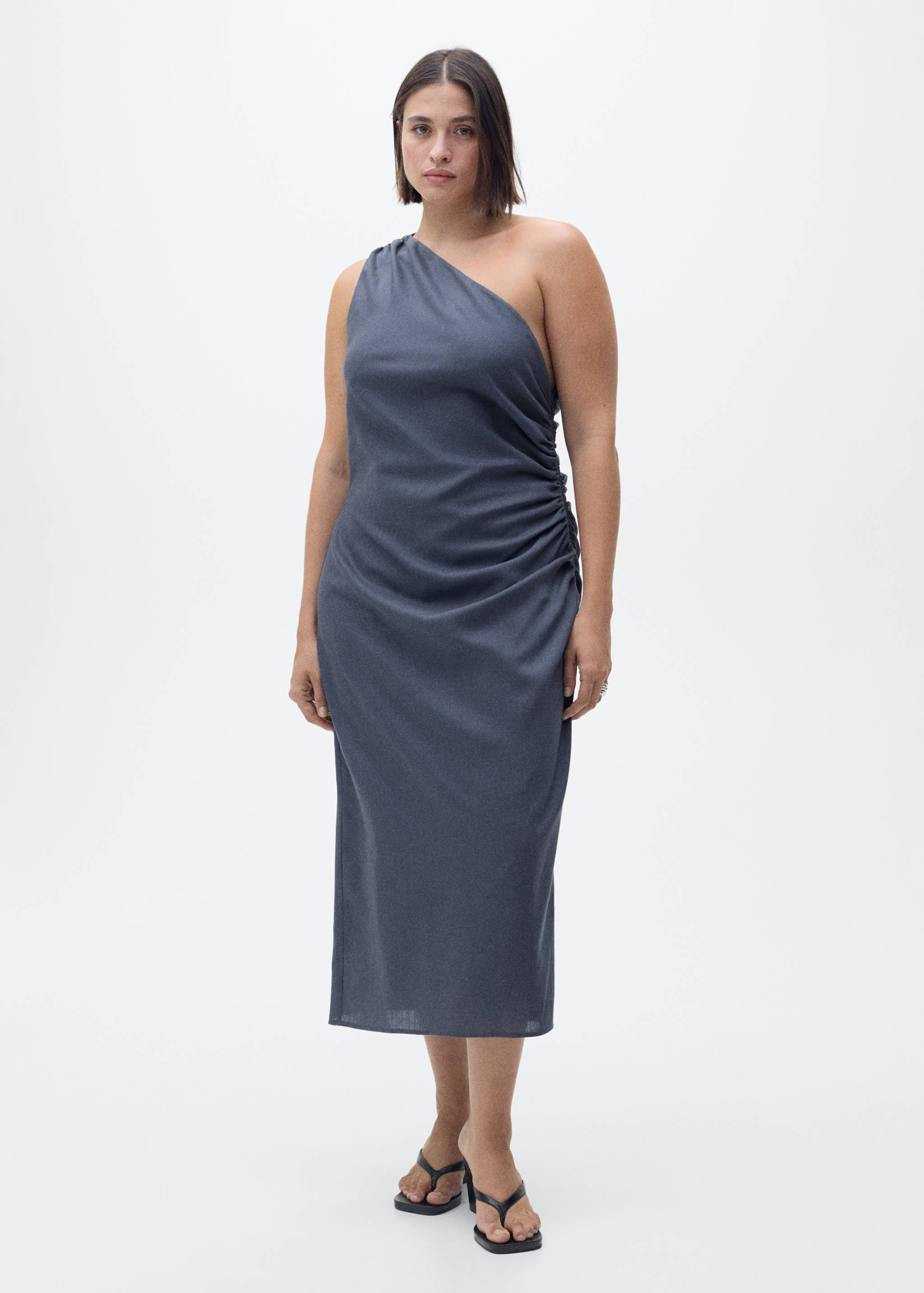 Robe asymétrique détails froncés - Détail de l'article 3