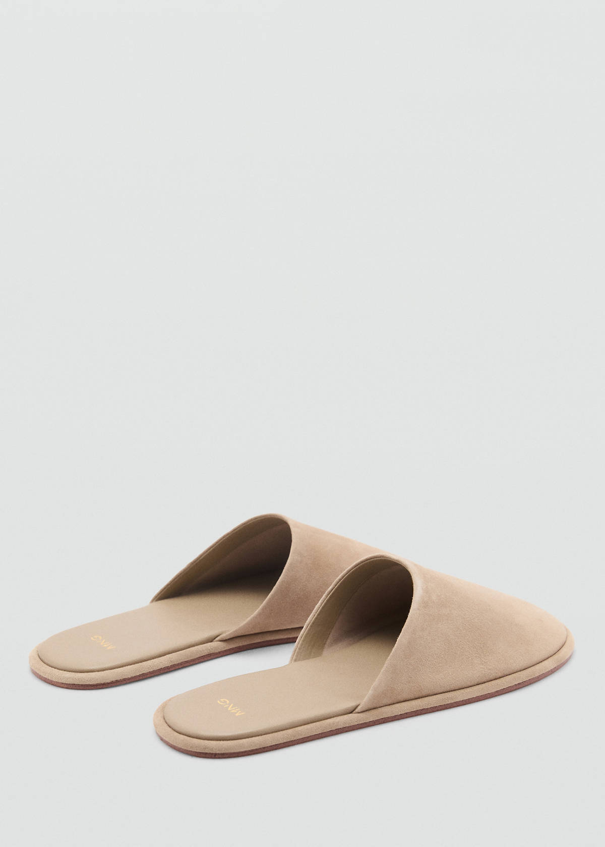Suede sling back shoes — Sand
