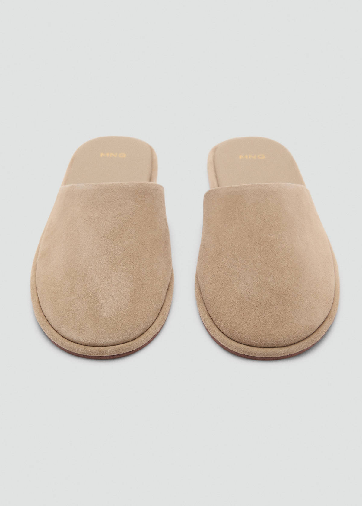 Suede sling back shoes — Sand