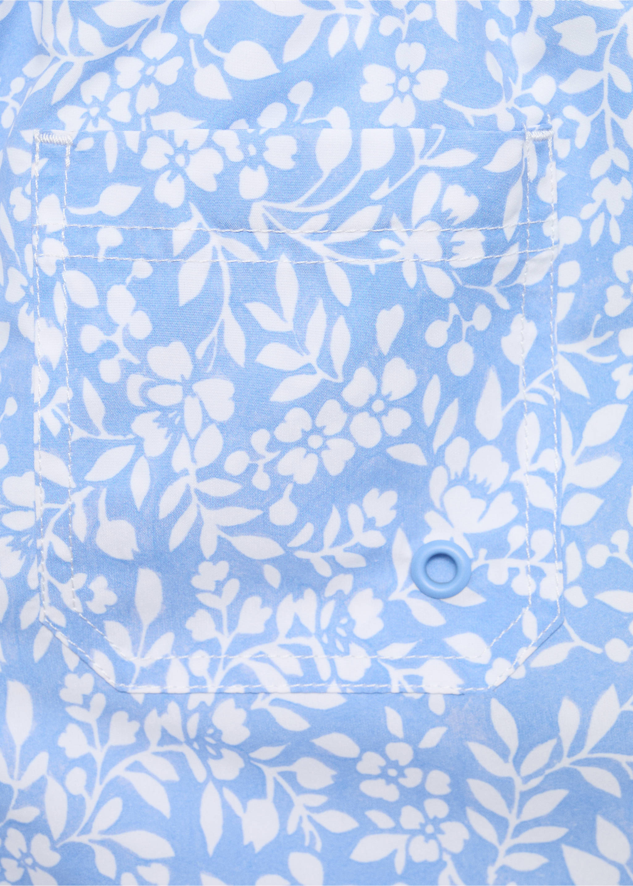 Bañador estampado flores - Detalle del artículo 0, Azul celeste. Ref: 87096721-00.