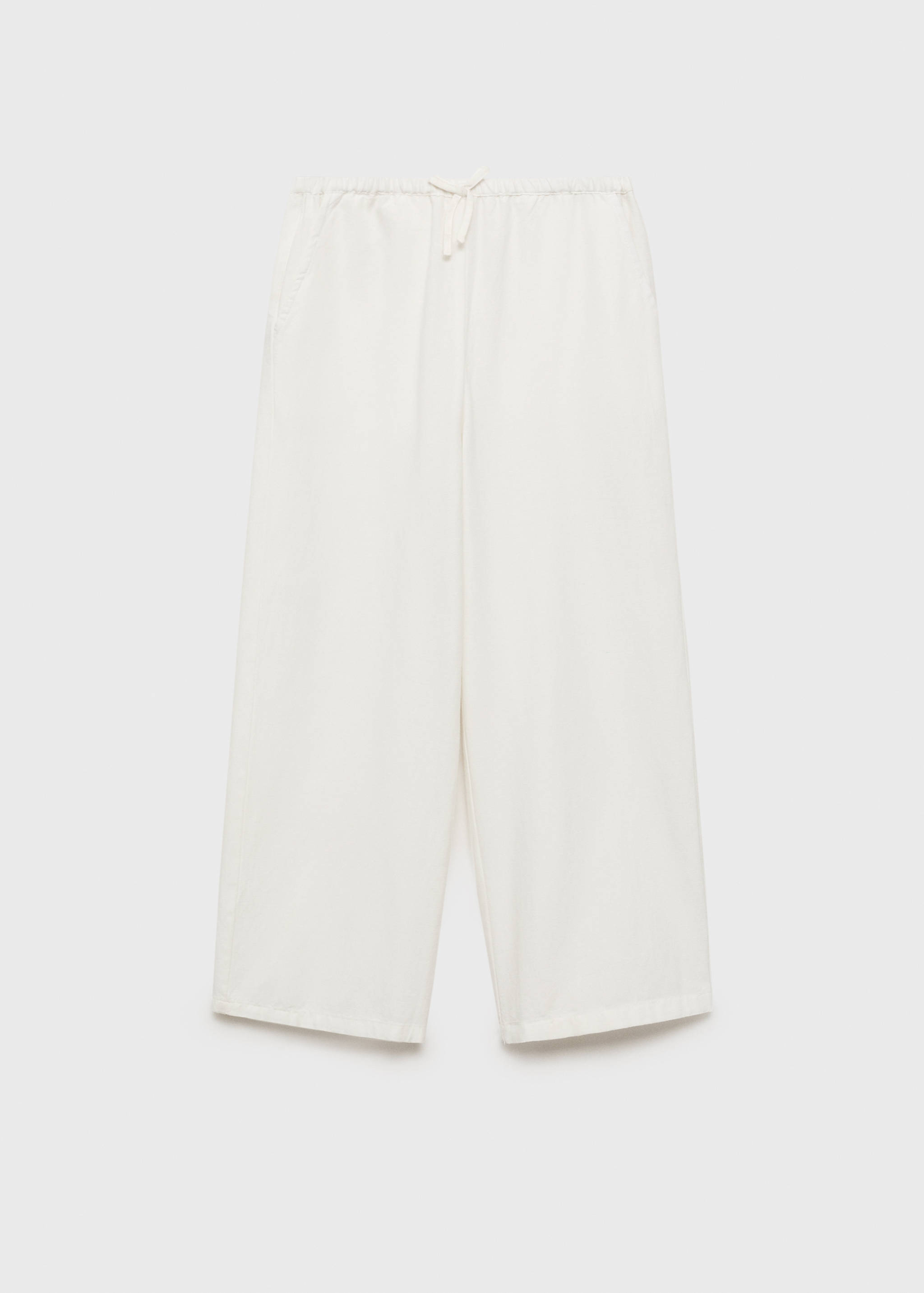 Cotton linen-blend trousers - Article without model