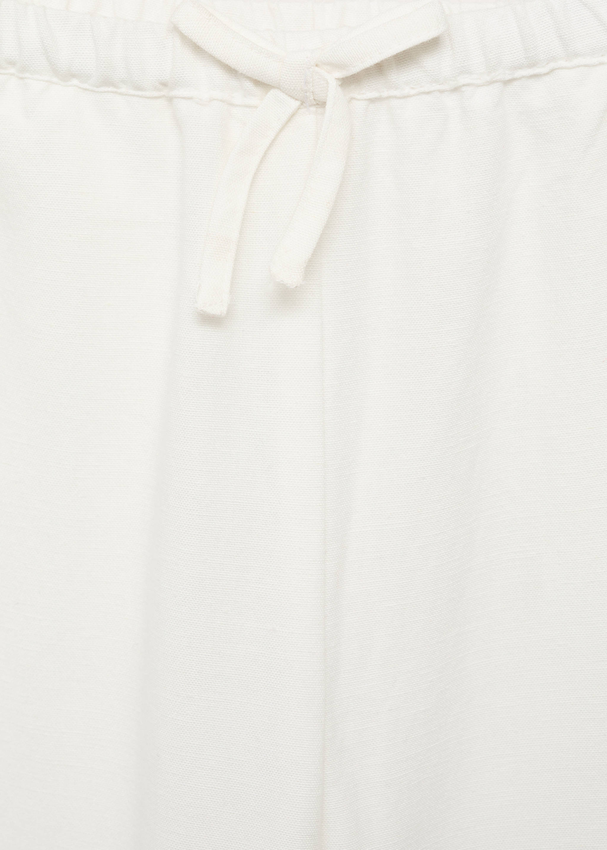 Cotton linen-blend trousers - Details of the article 8