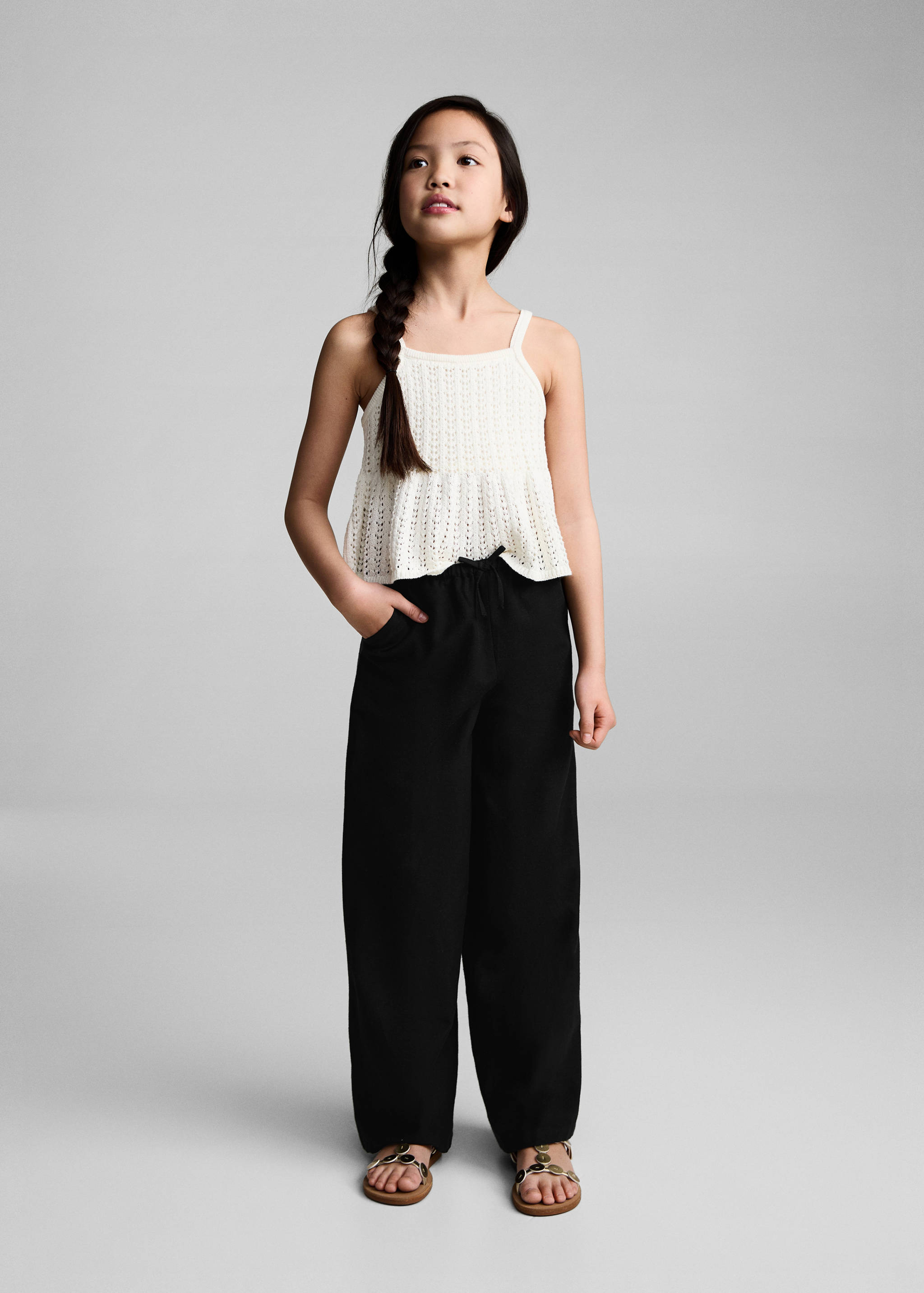 Pantalón lino algodón - Plano general