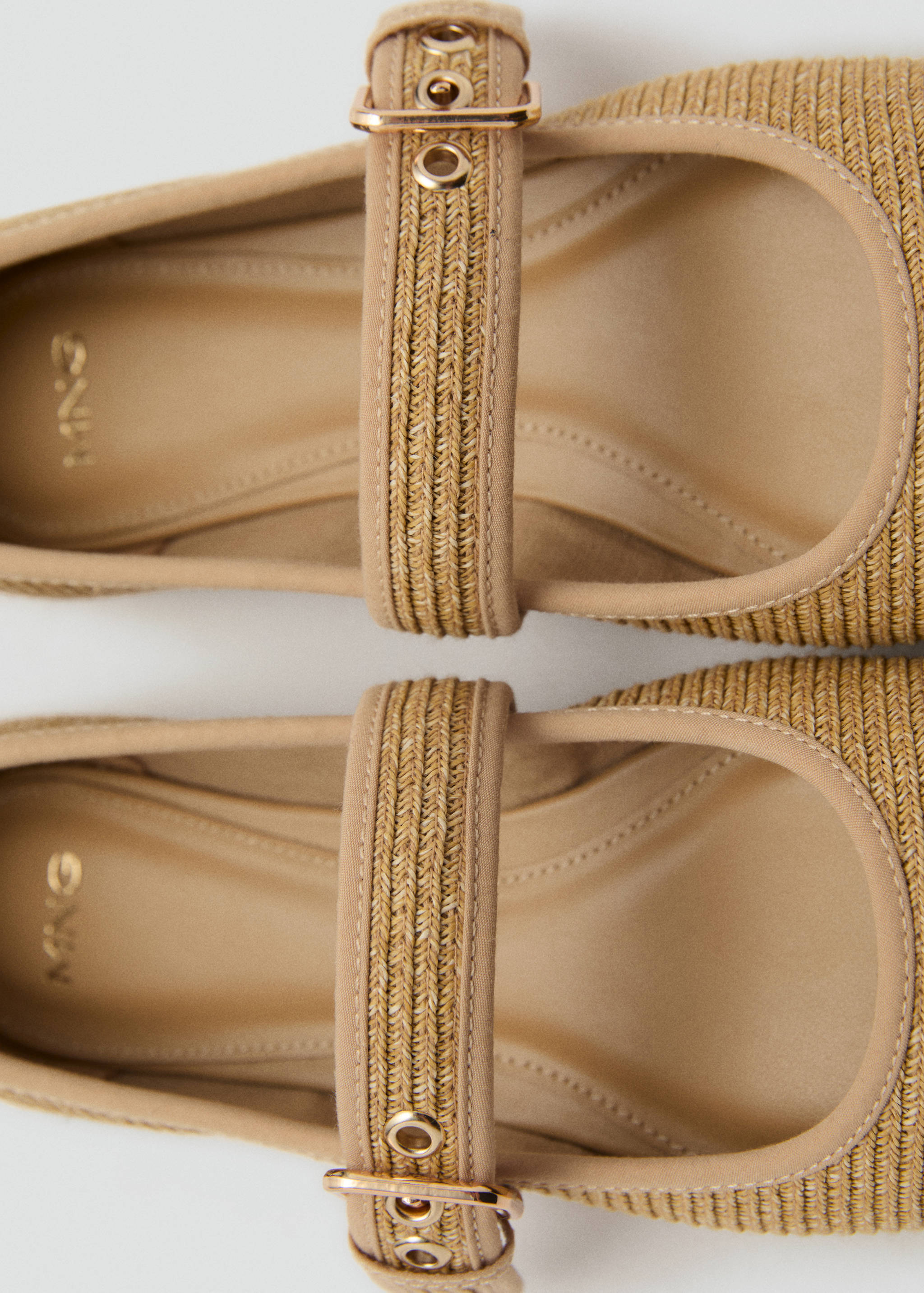 Cotton ballet flats with strap and buckle - Details of the article 2