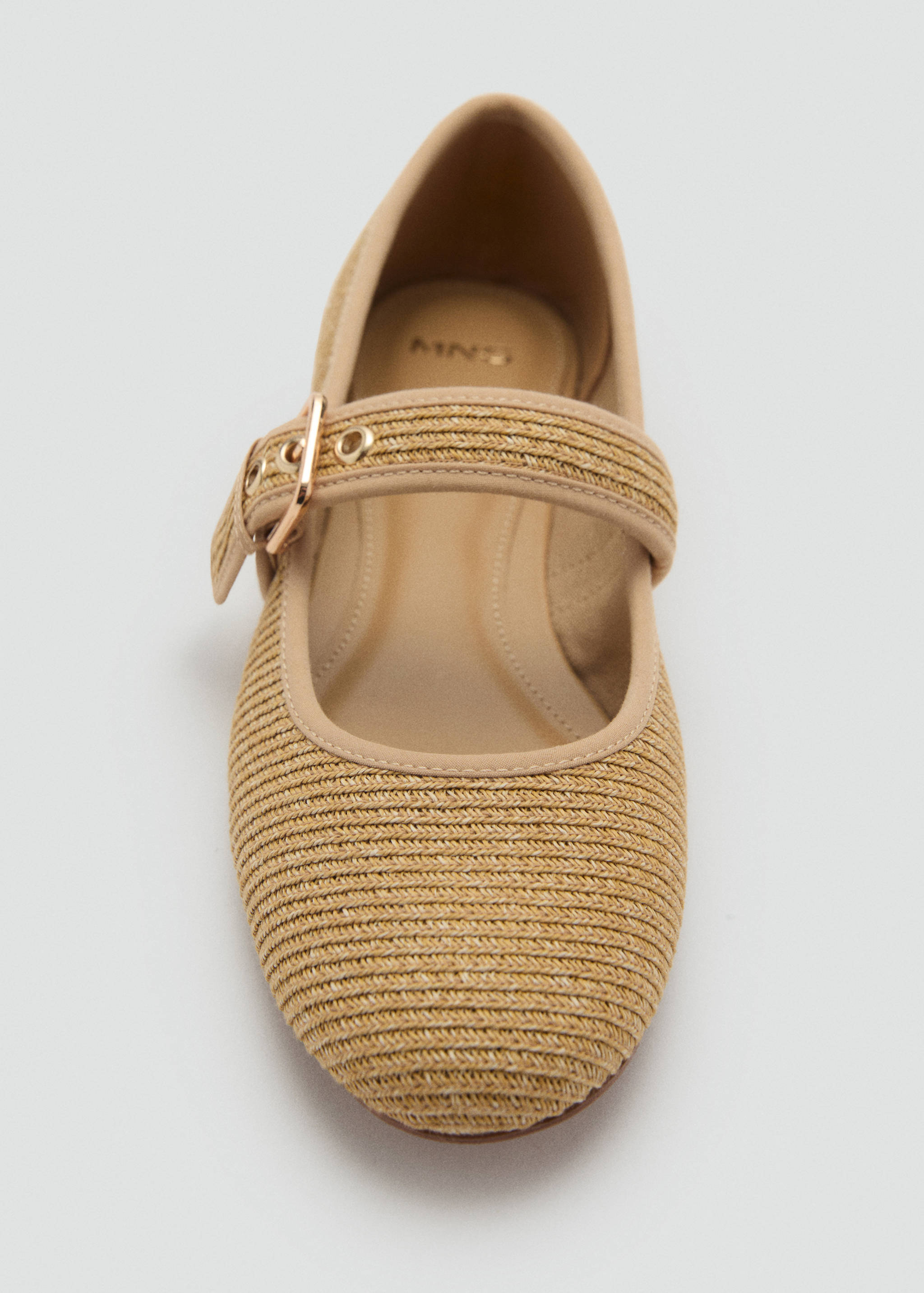 Cotton ballet flats with strap and buckle - Details of the article 3