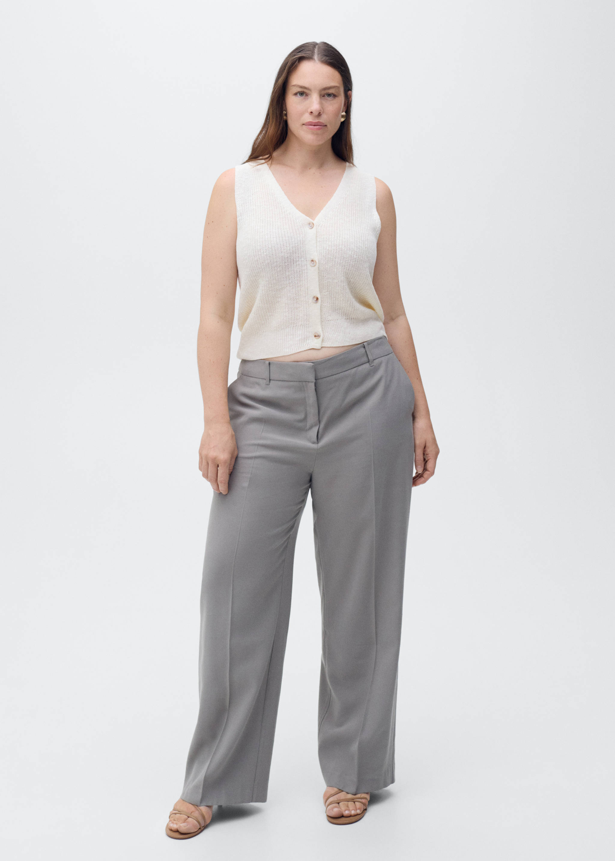 Grofgebreid gilet met knopen - Detail van het artikel 3