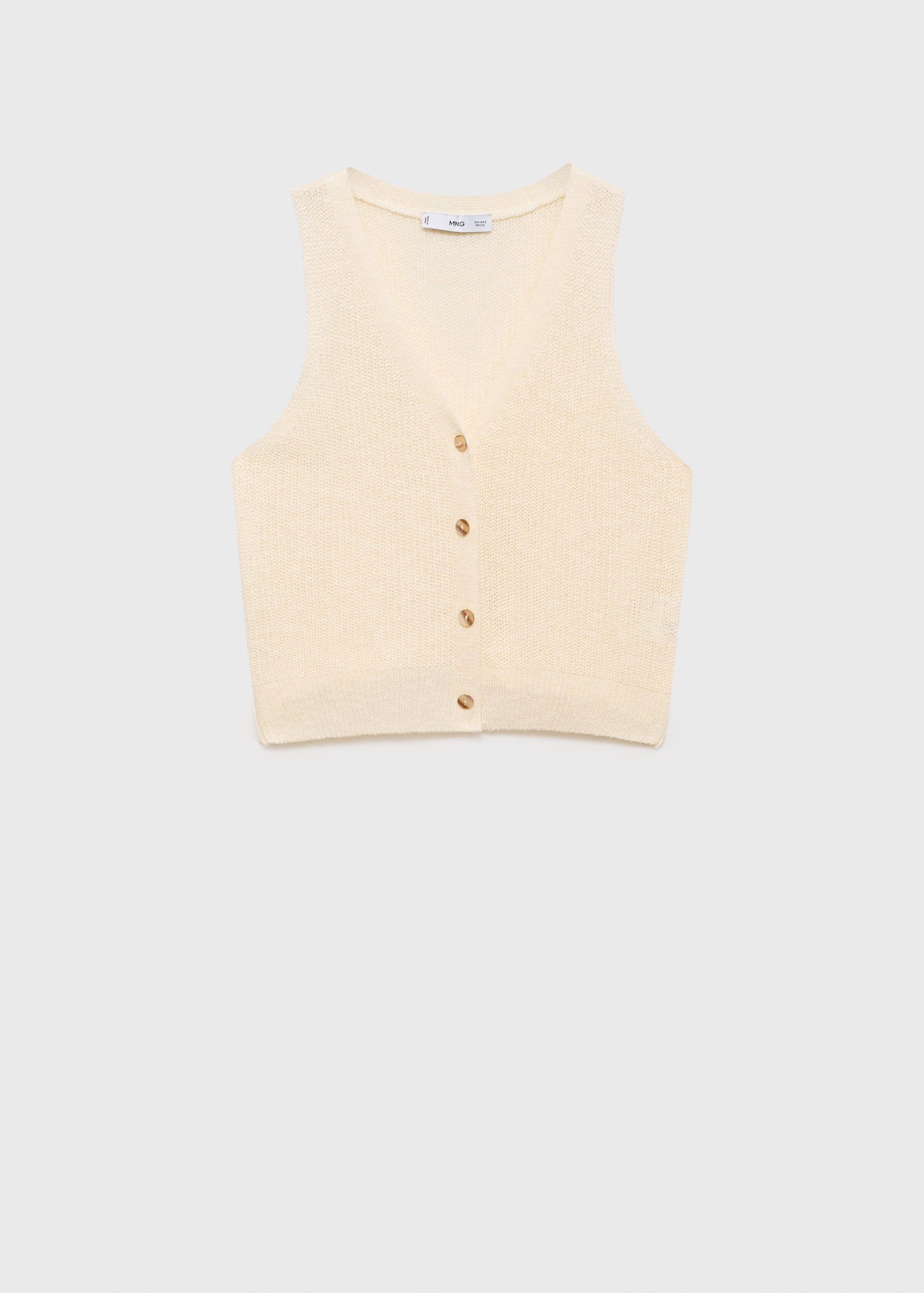 Chunky-knit waistcoat with buttons - Article without model