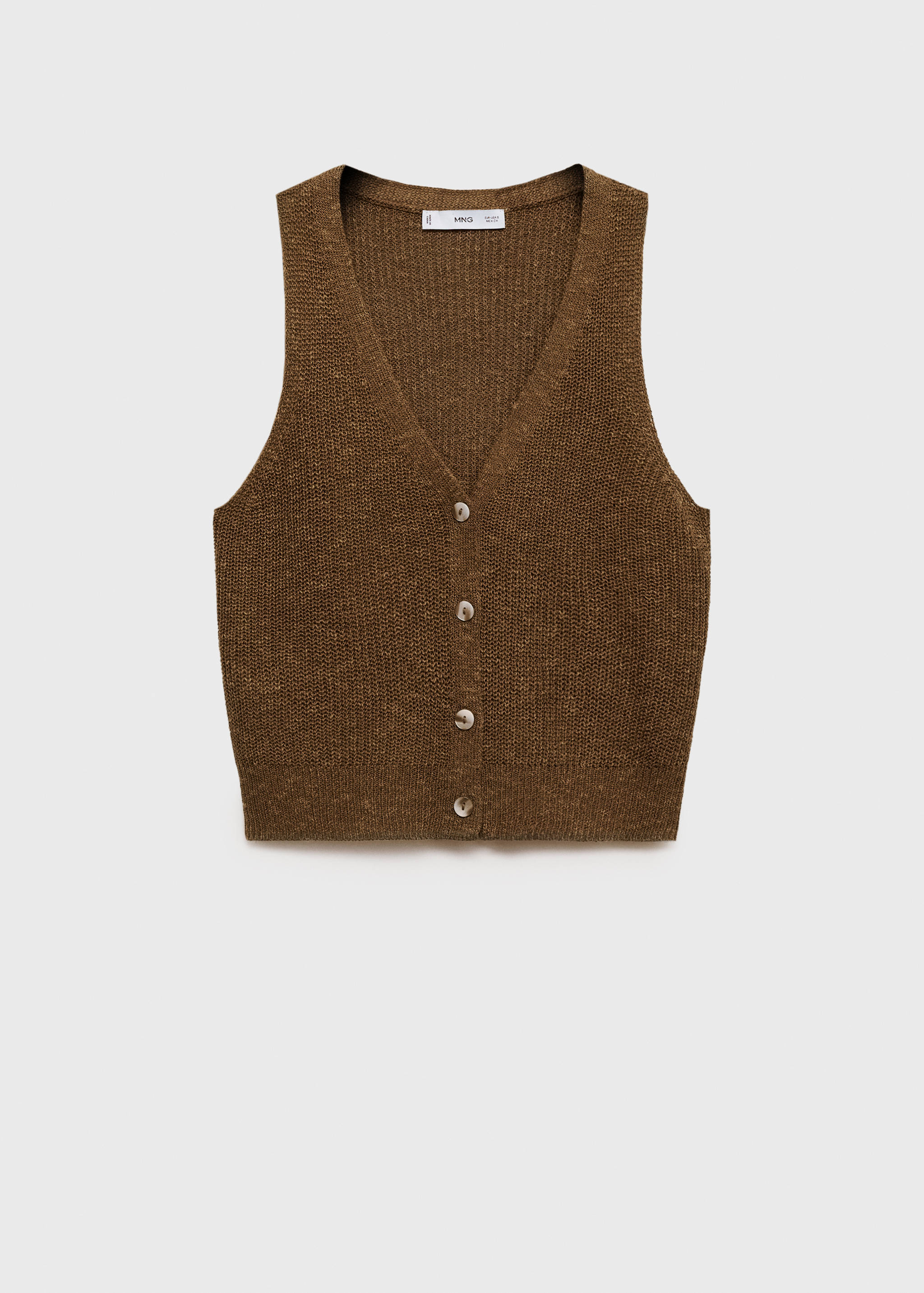 Chunky-knit vest with buttons - Article without model
