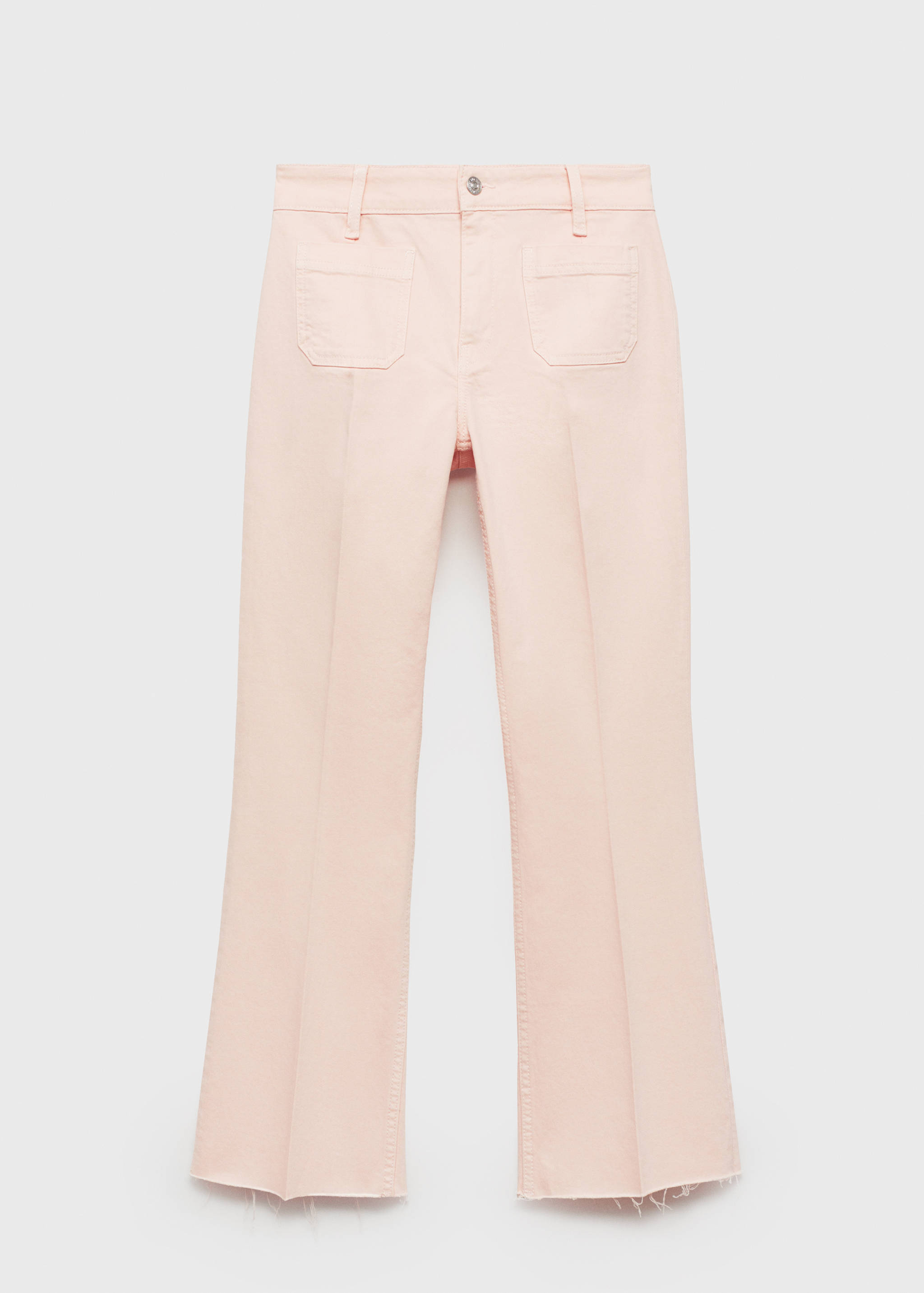 Flared cropped jeans with pockets - Article without model