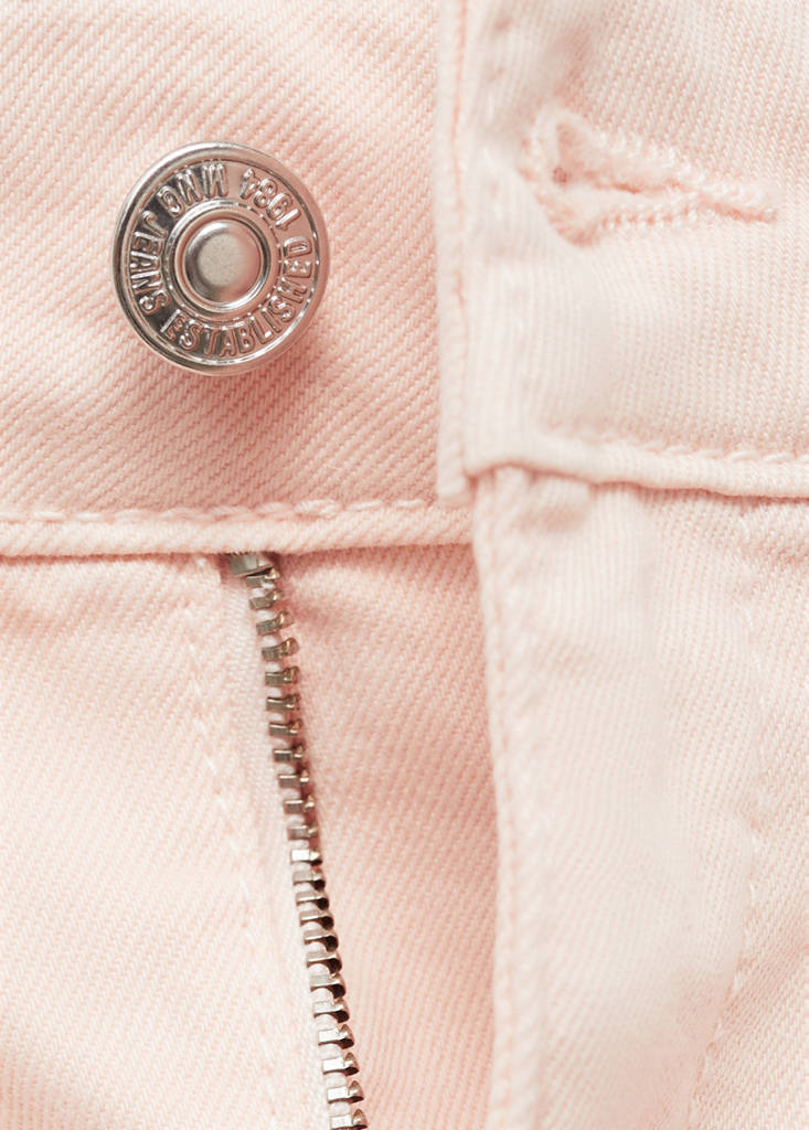 Flared cropped jeans with pockets — Pink