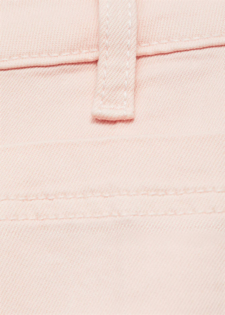 Flared cropped jeans with pockets — Pink