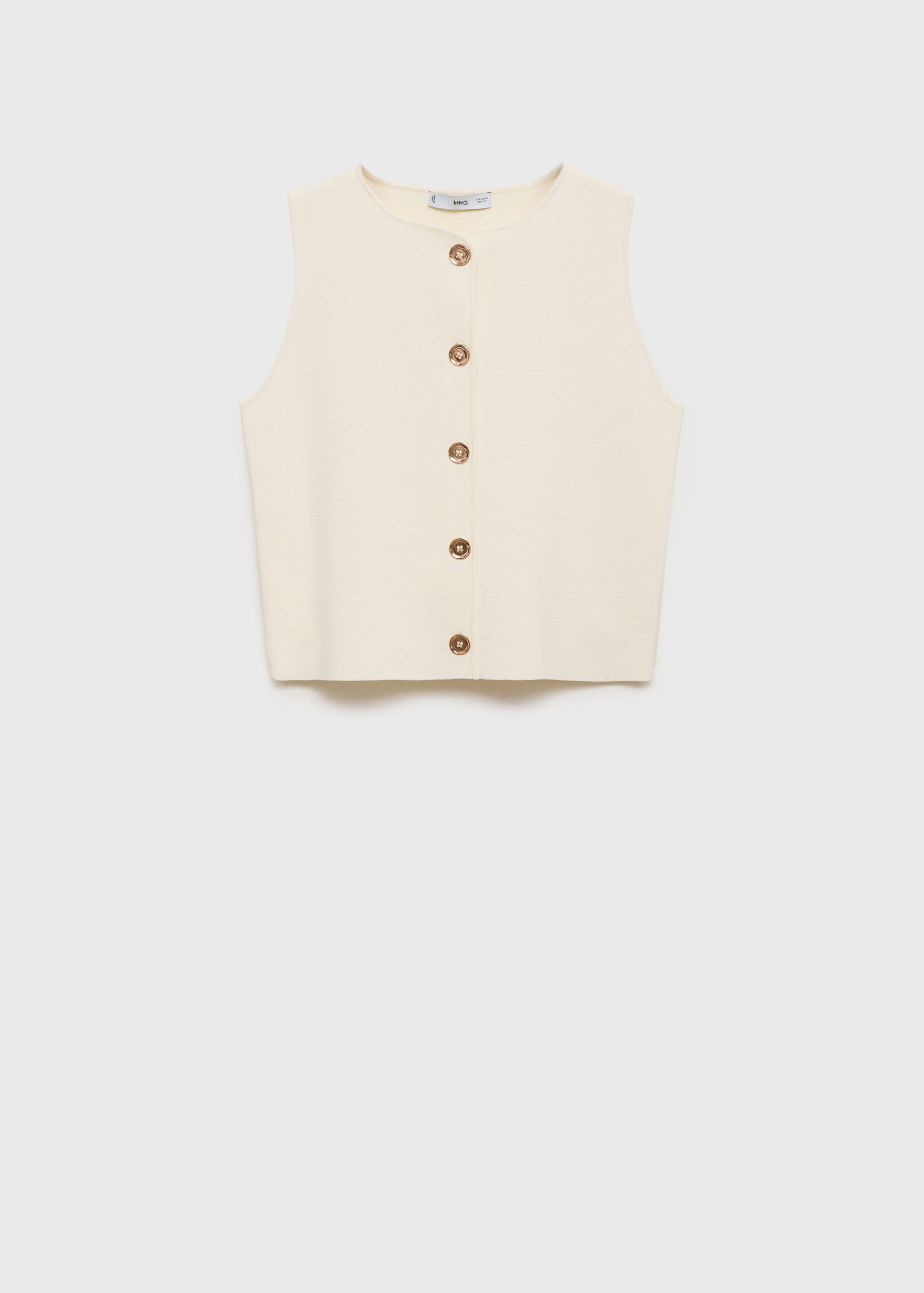Fine-knit vest with buttons - Article without model