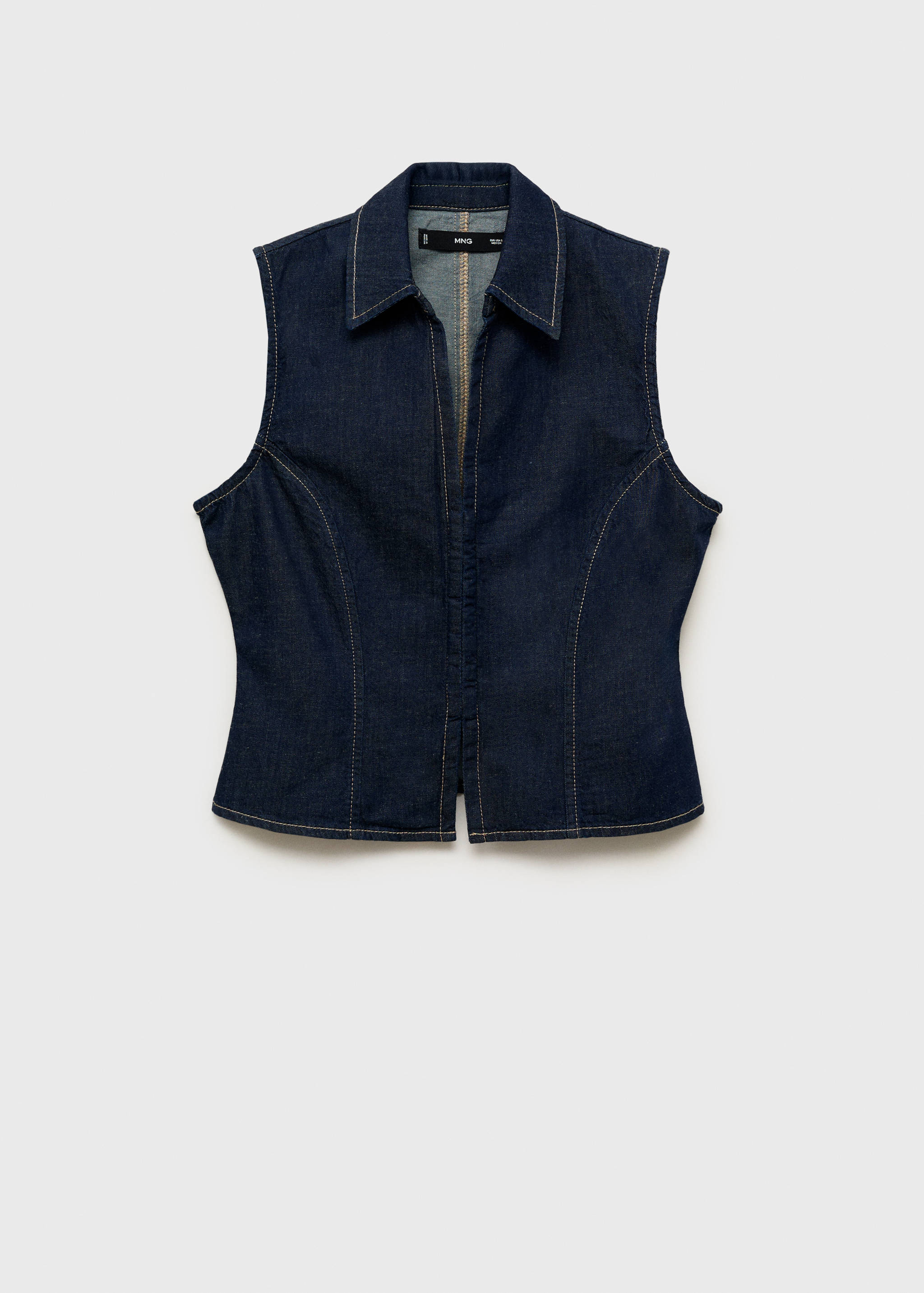 Fitted denim top - Article without model