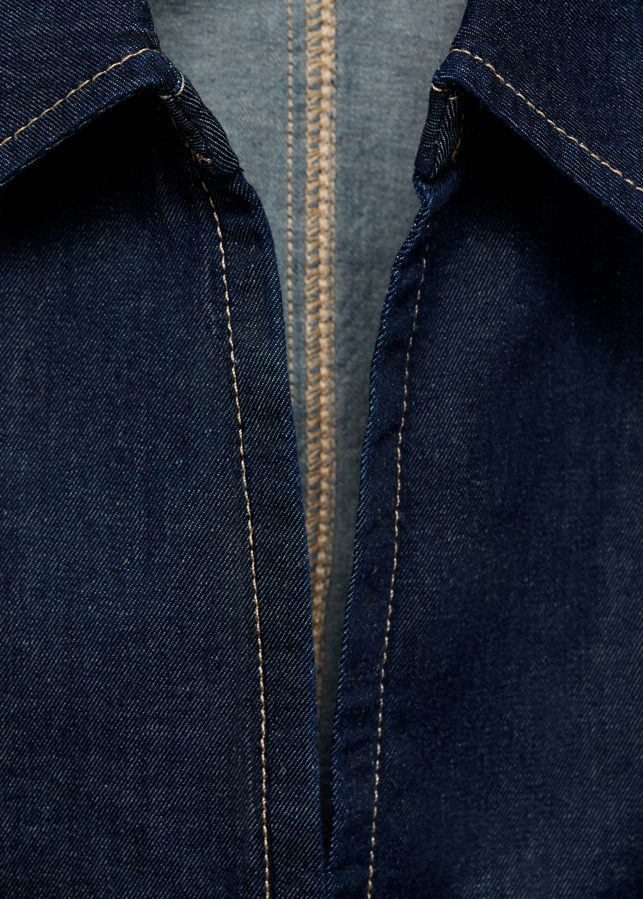 Fitted denim top - Details of the article 8