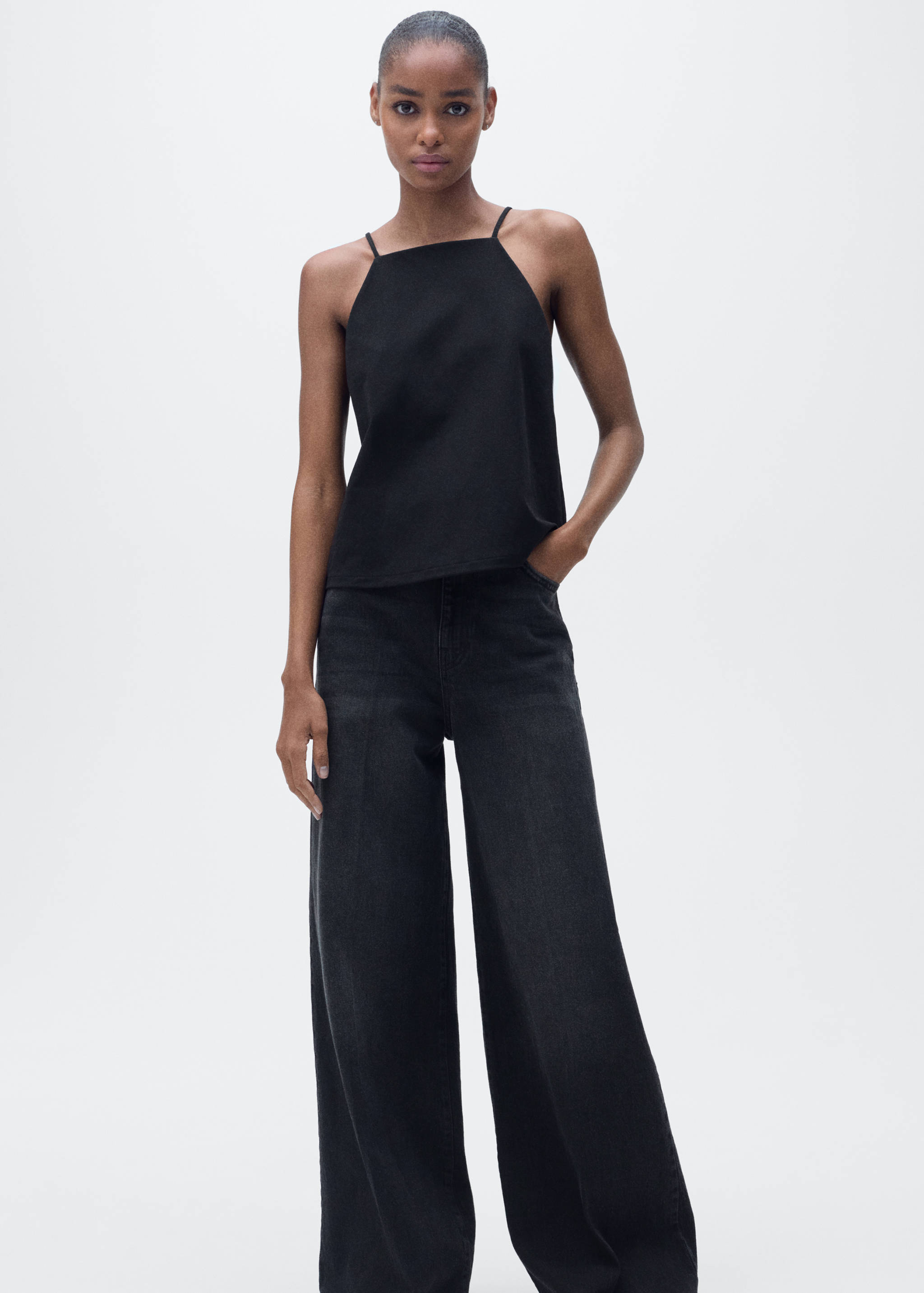 Cotton halter-neck top - Details of the article 2