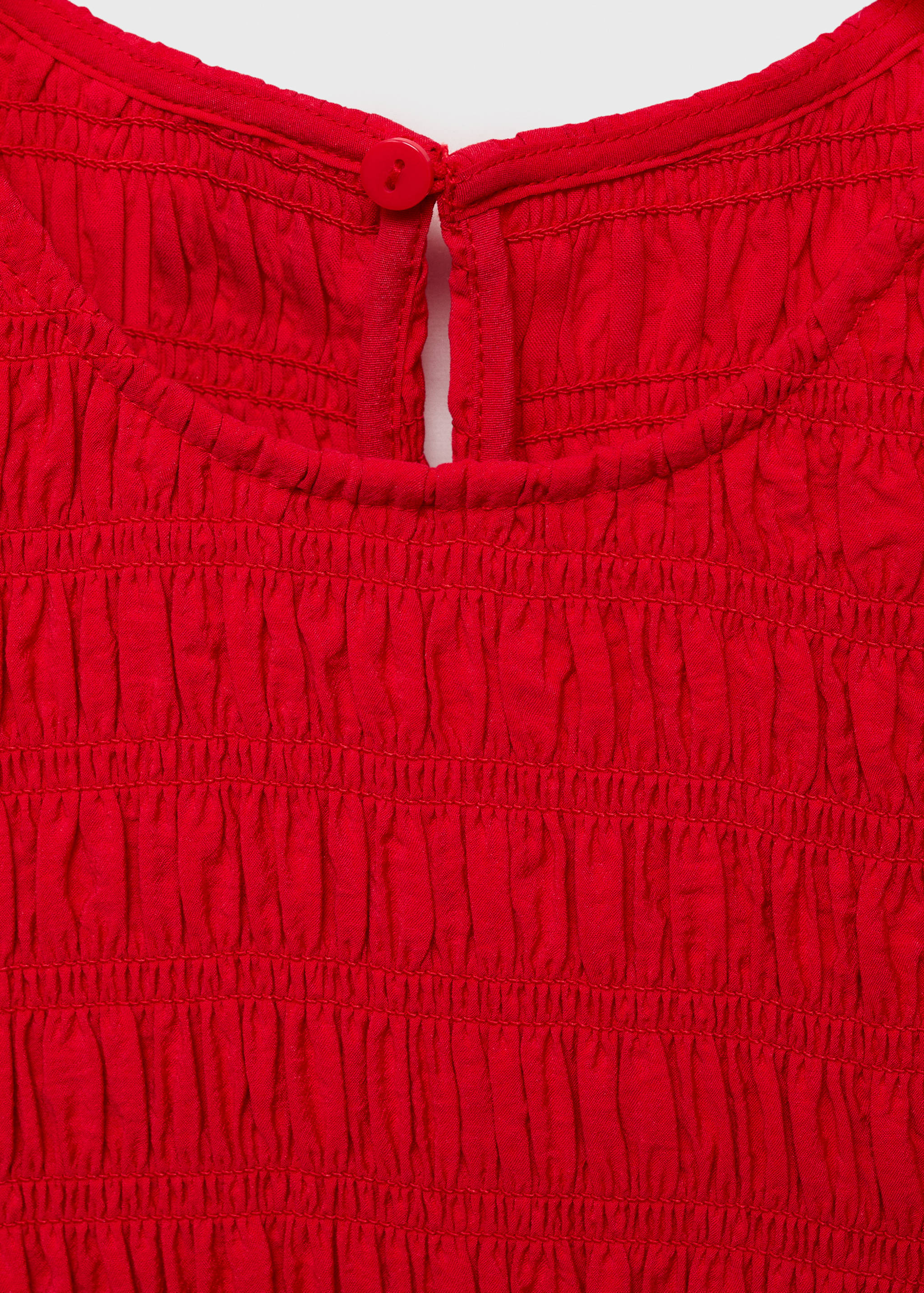 Vestido evasé cuerpo fruncido - Detalle del artículo 0