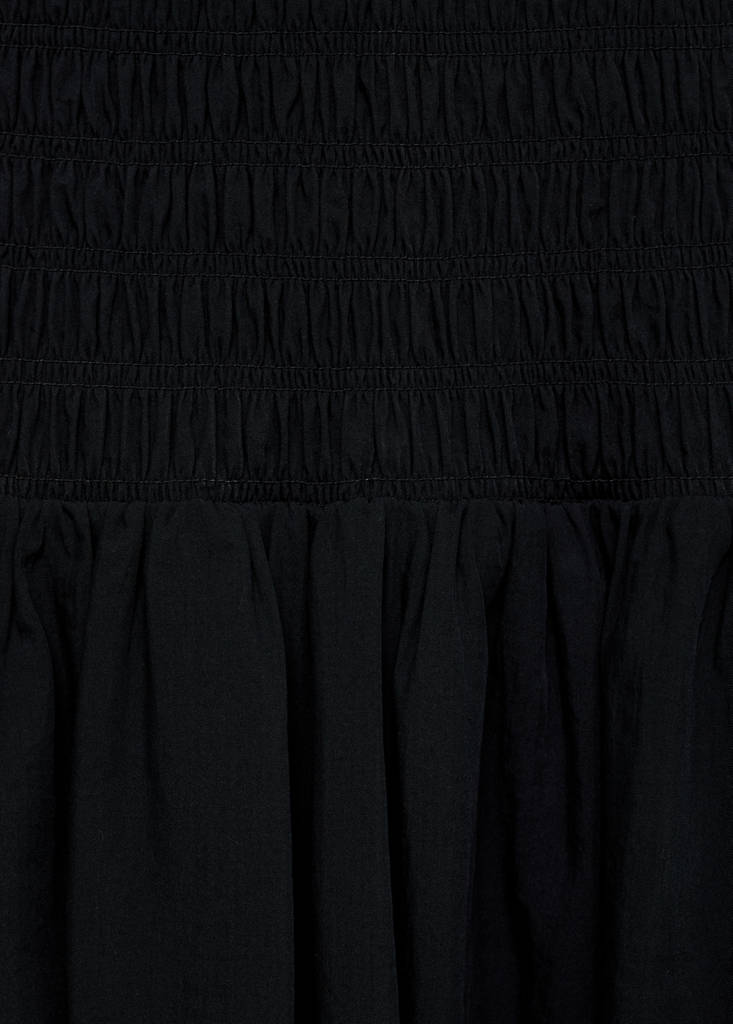 Flared dress with gathered body — Black