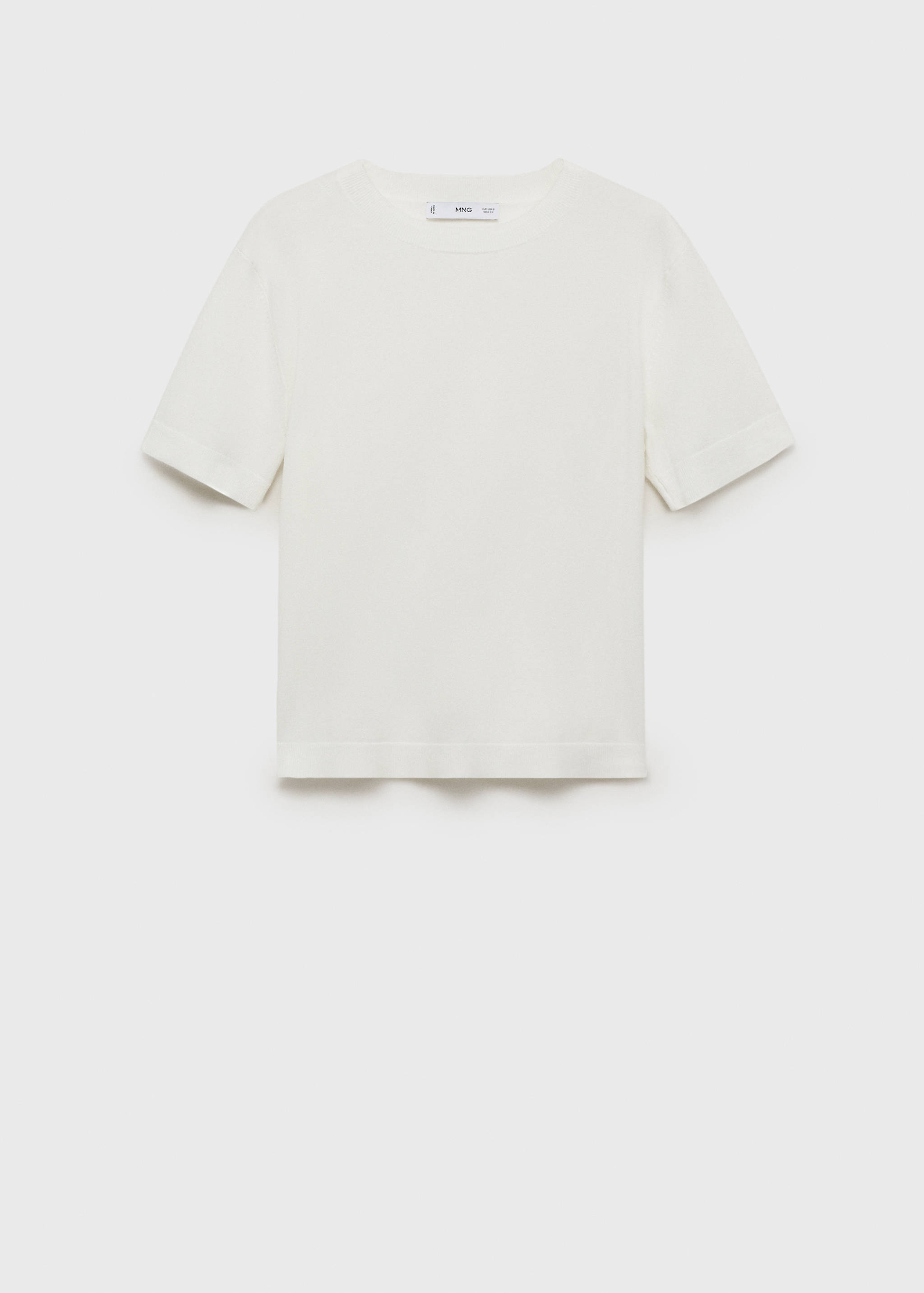 Short-sleeved fine-knit sweater - Article without model