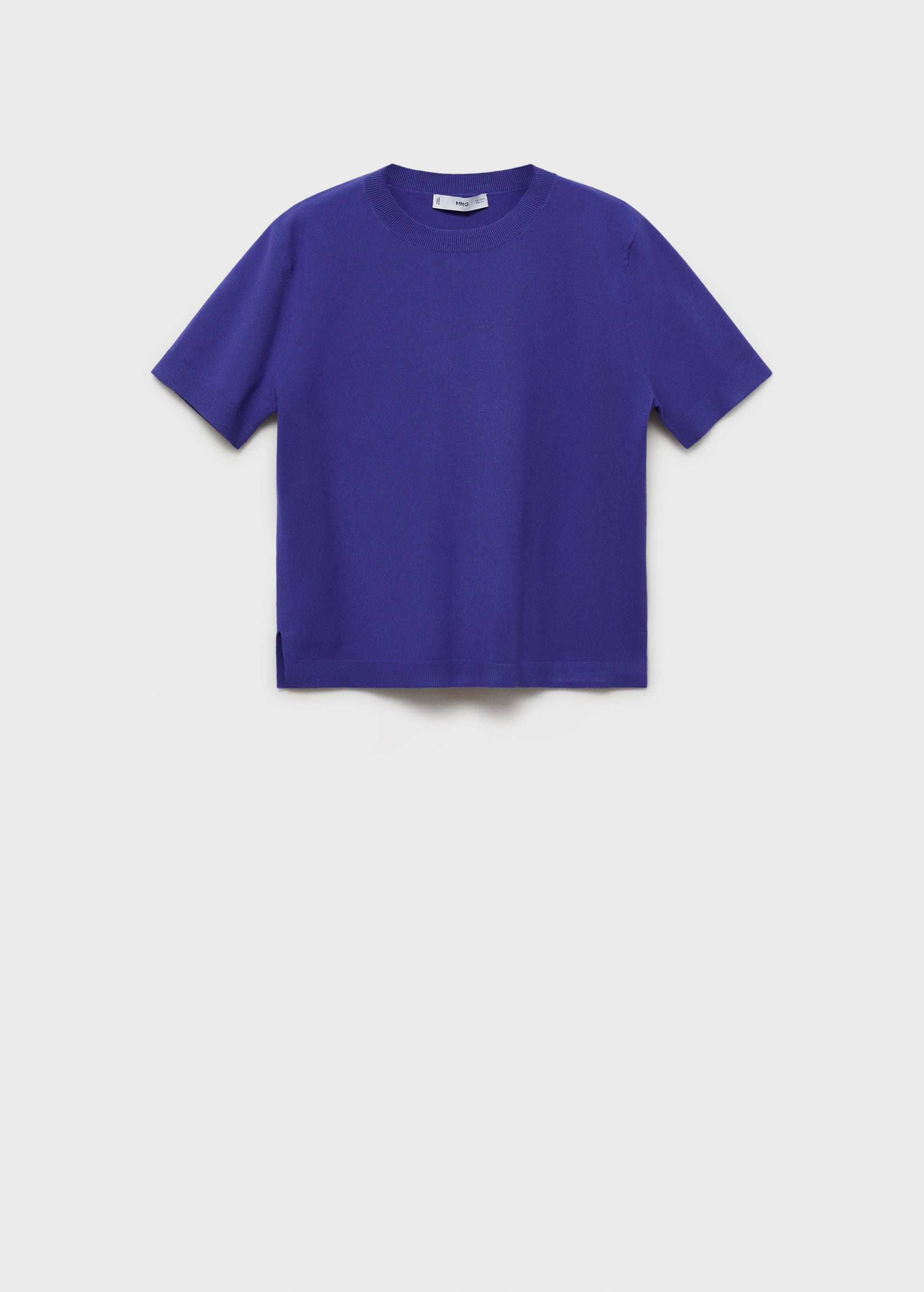 Short-sleeved fine-knit sweater - Article without model