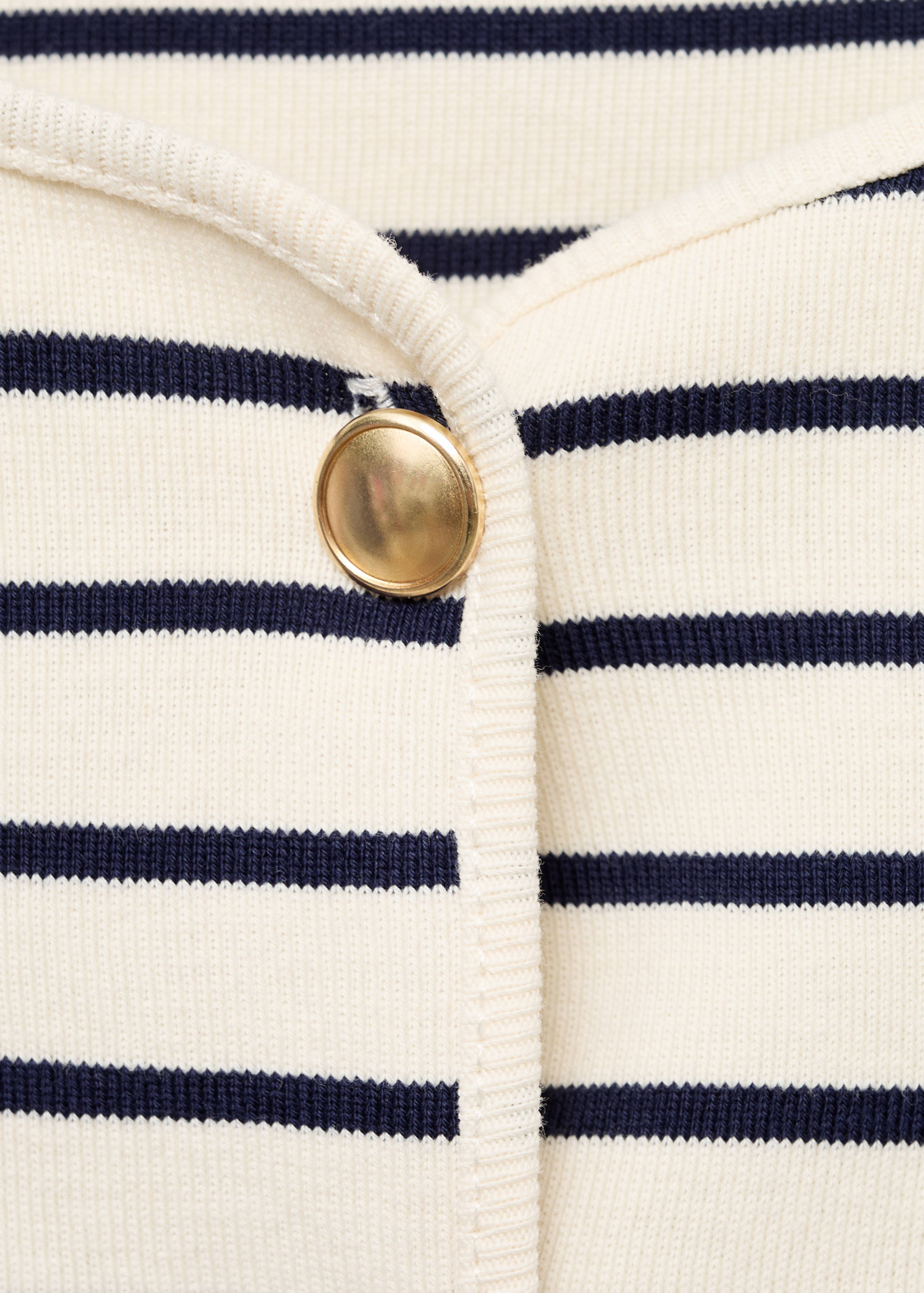 Short sleeve striped cardigan - Details of the article 8