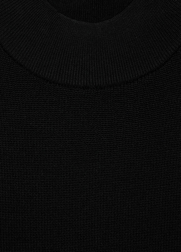 Perkins-neck knitted dress — Black