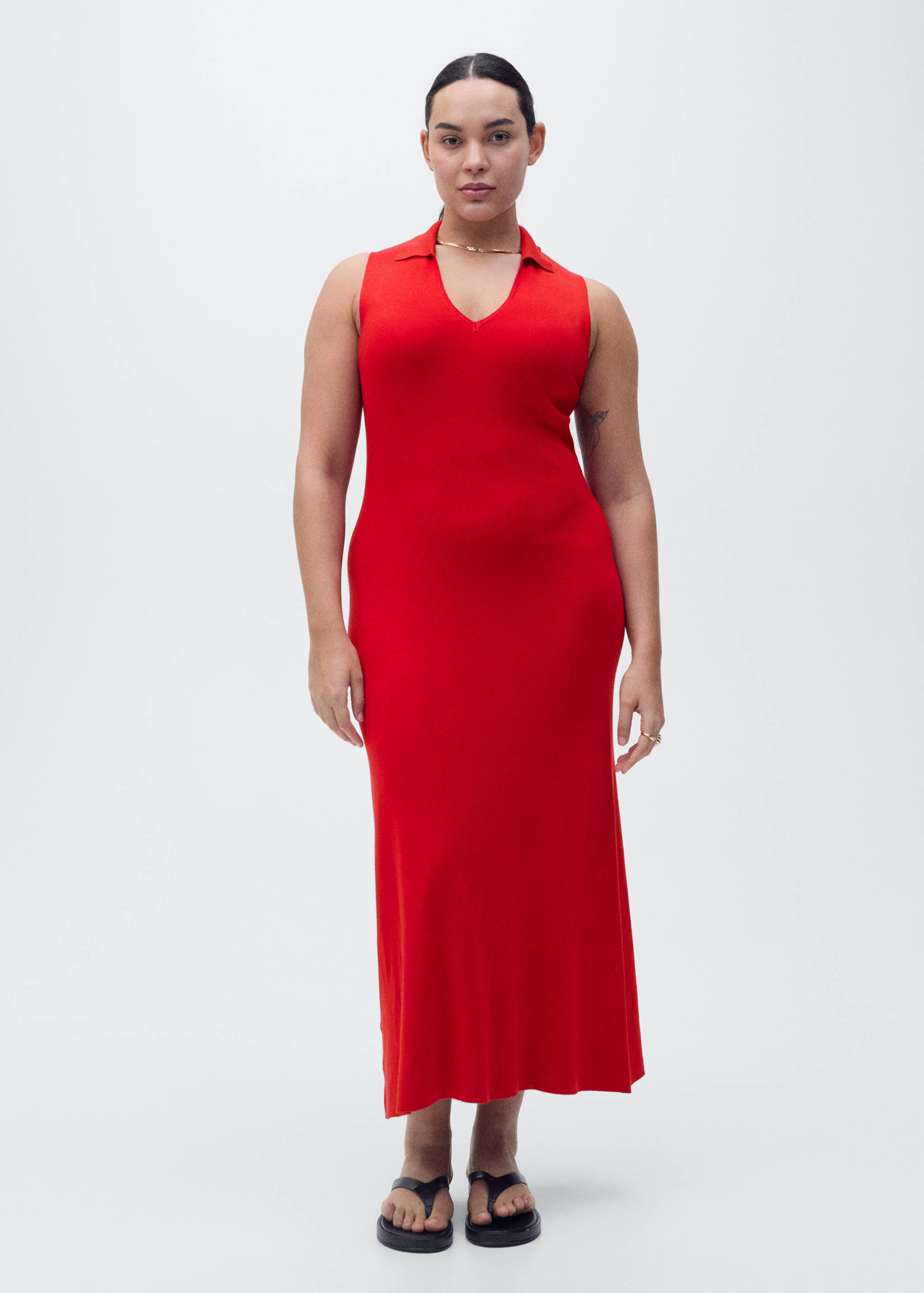 Robe midi maille rabats - Détail de l'article 3