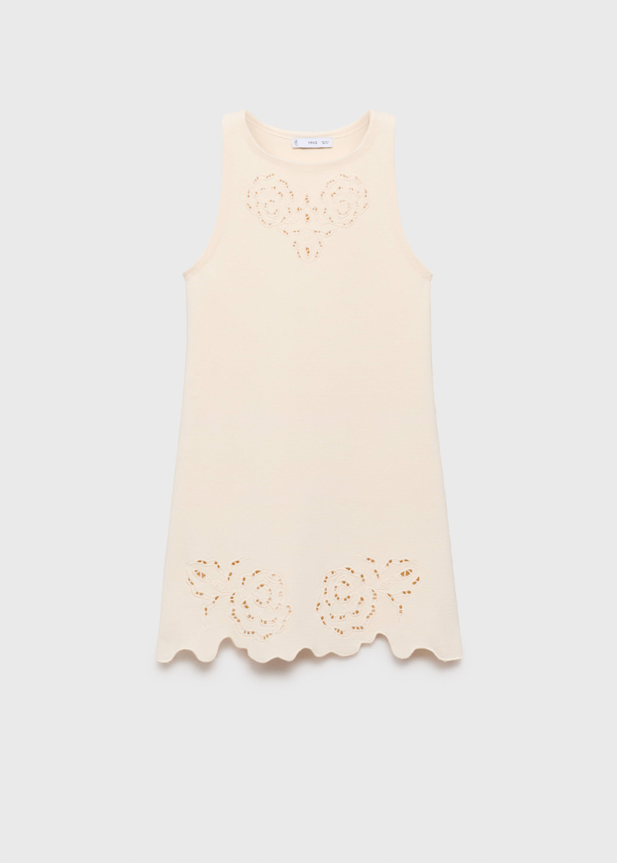 Knitted dress with lace details - Article without model