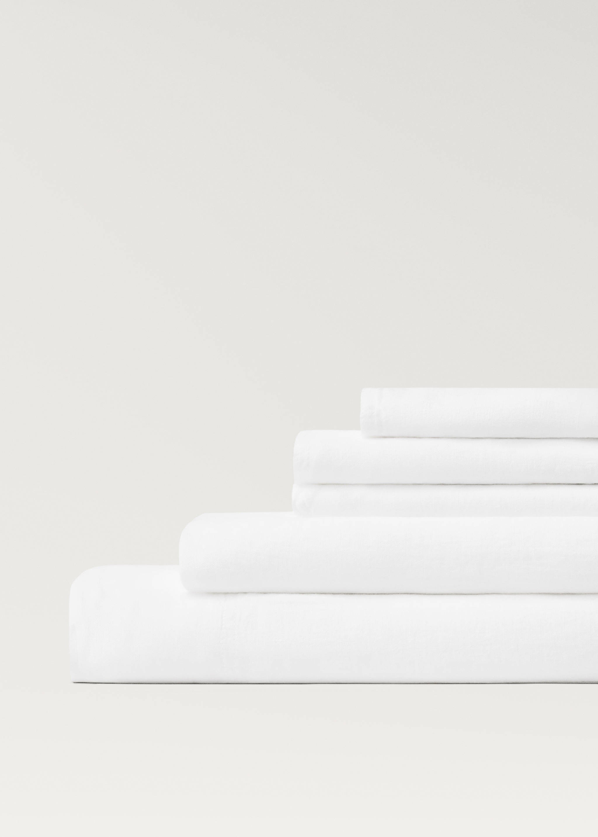 Washed linen fitted sheet for 90 cm bed - Details of the article 2