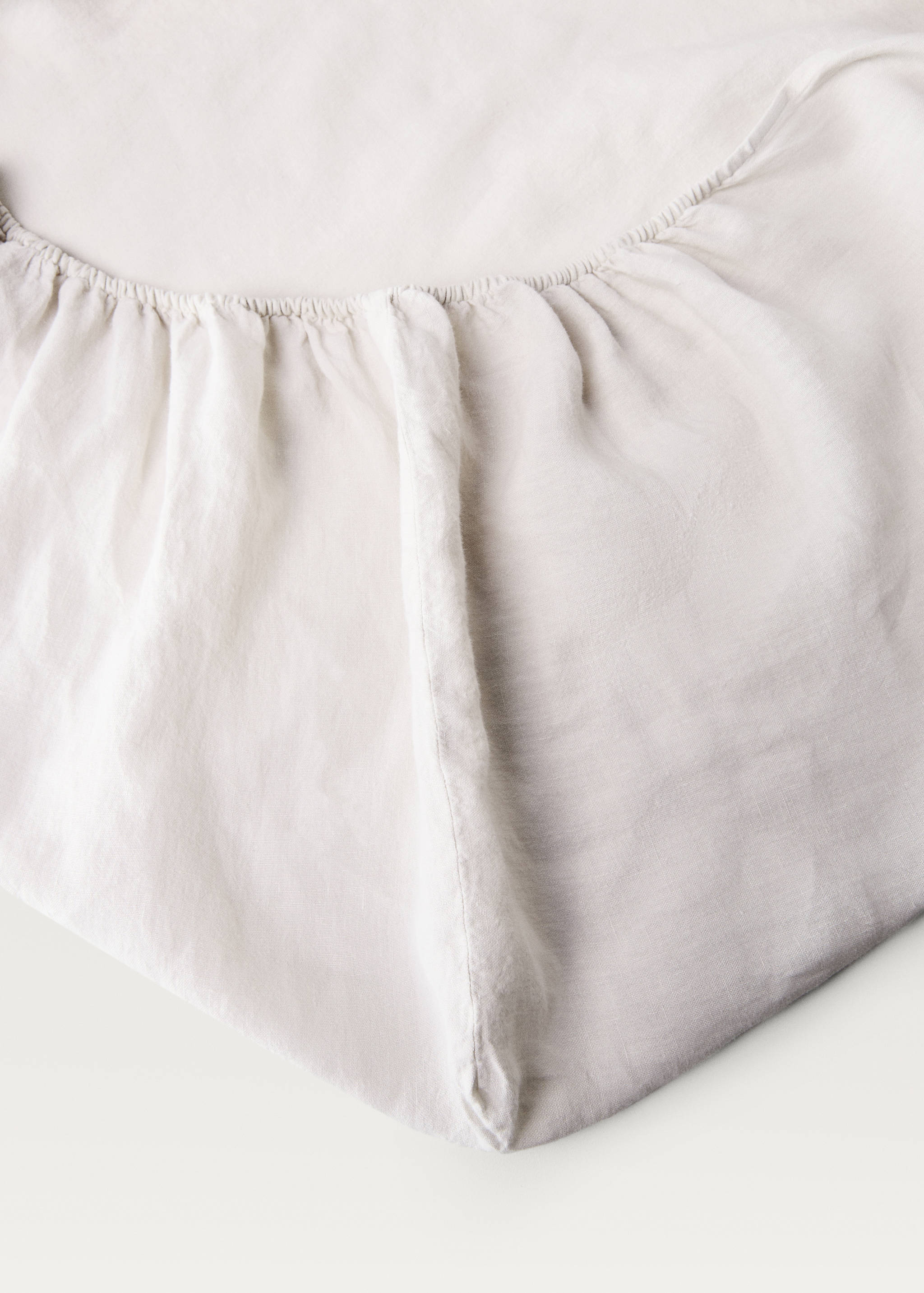 Washed linen fitted sheet for 90 cm bed - Details of the article 1