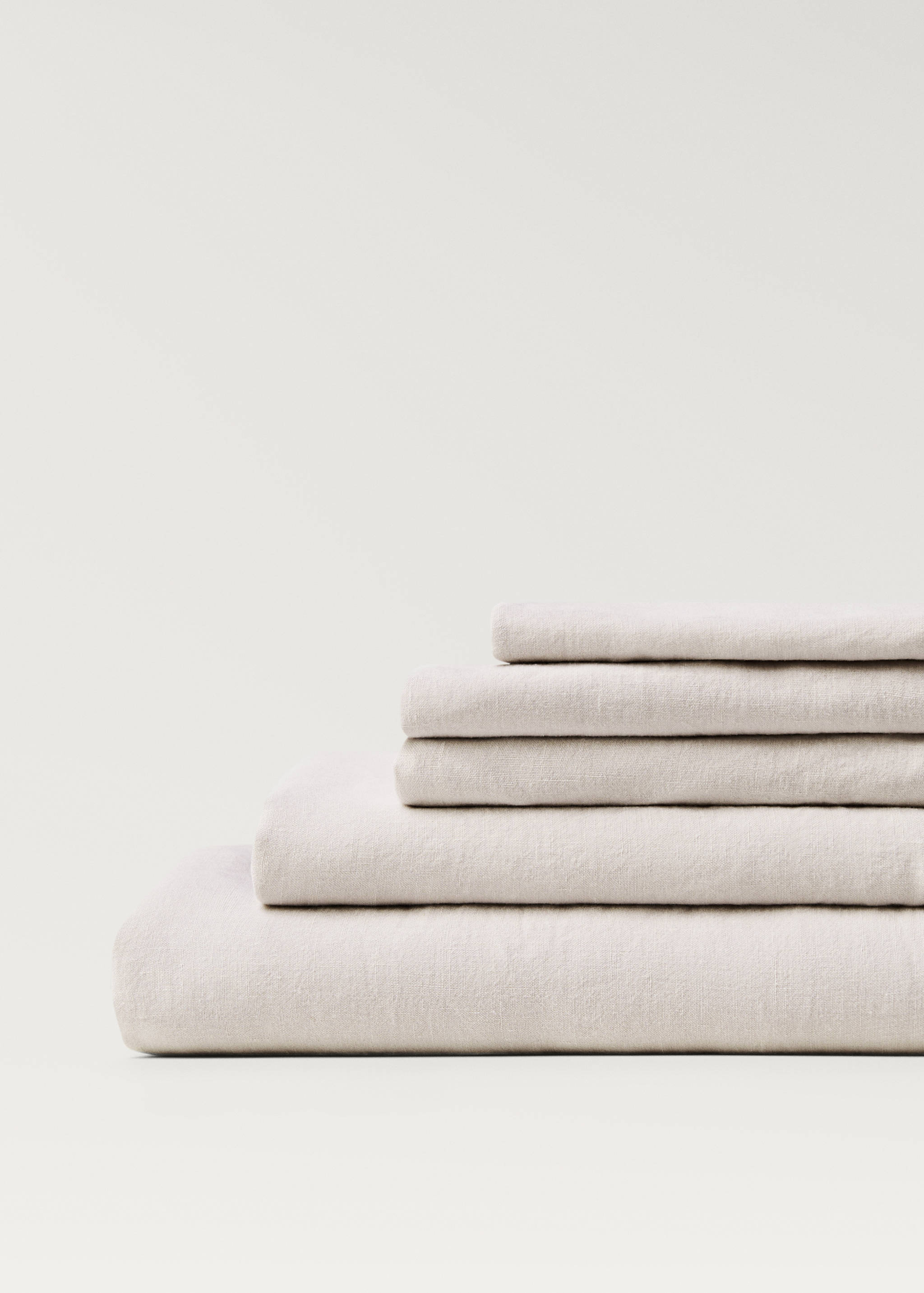 Washed linen fitted sheet for 90 cm bed - Details of the article 2