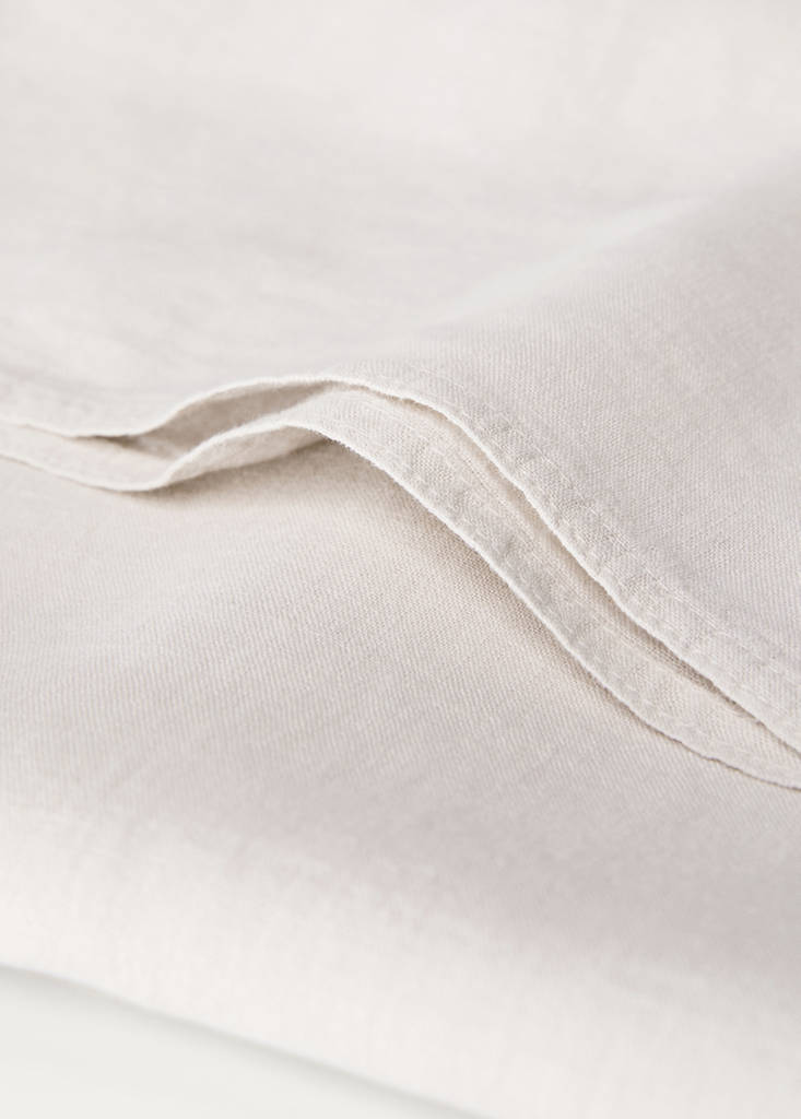 Washed linen pillowcase 45x110 cm — Beige