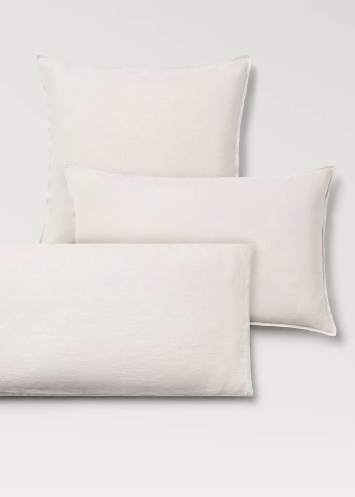 Washed linen pillowcase 45x110 cm — Beige