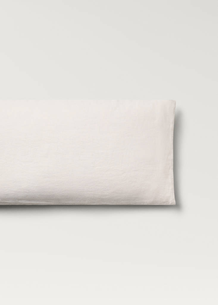 Washed linen pillowcase 45x110 cm — Beige