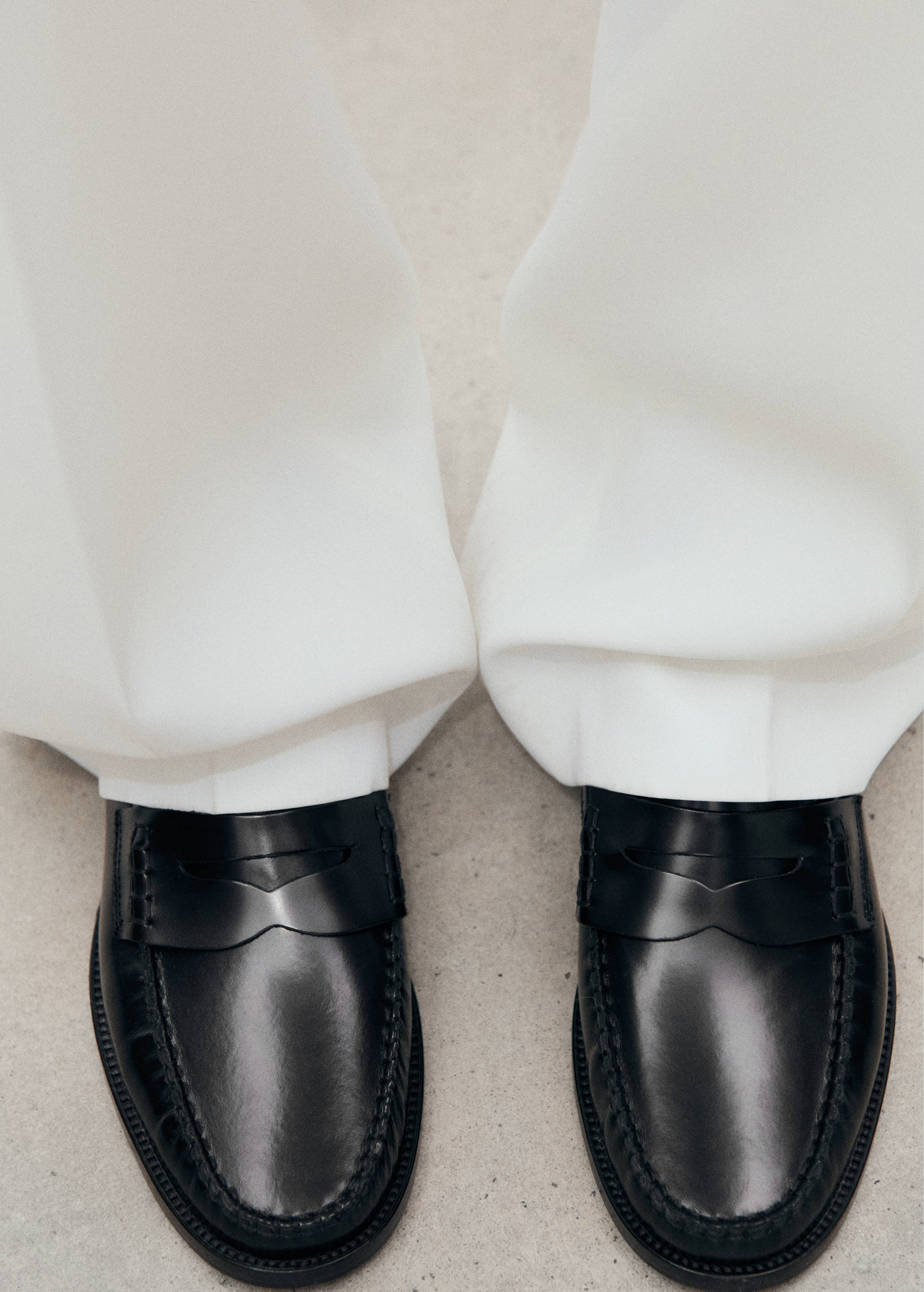 Leather loafers - General plane