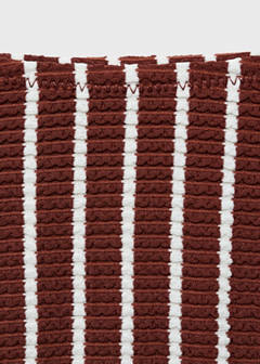 Cheeky ribbed striped bikini briefs — Chocolate 8