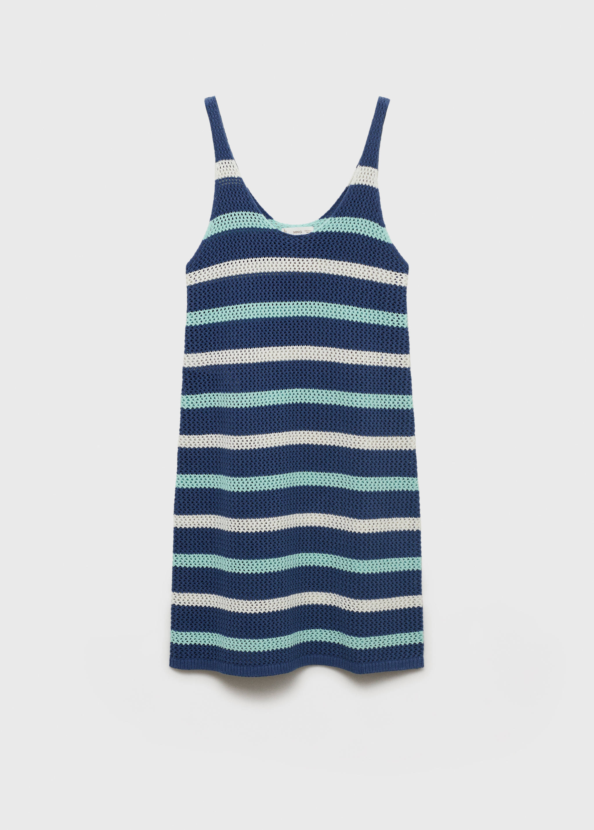 Robe en maille ajourée rayures - Article sans modèle