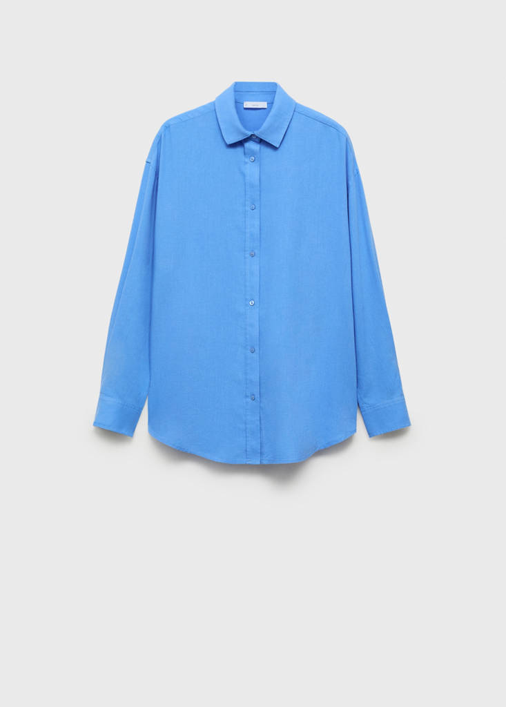 Regular-fit linen shirt — Sky Blue